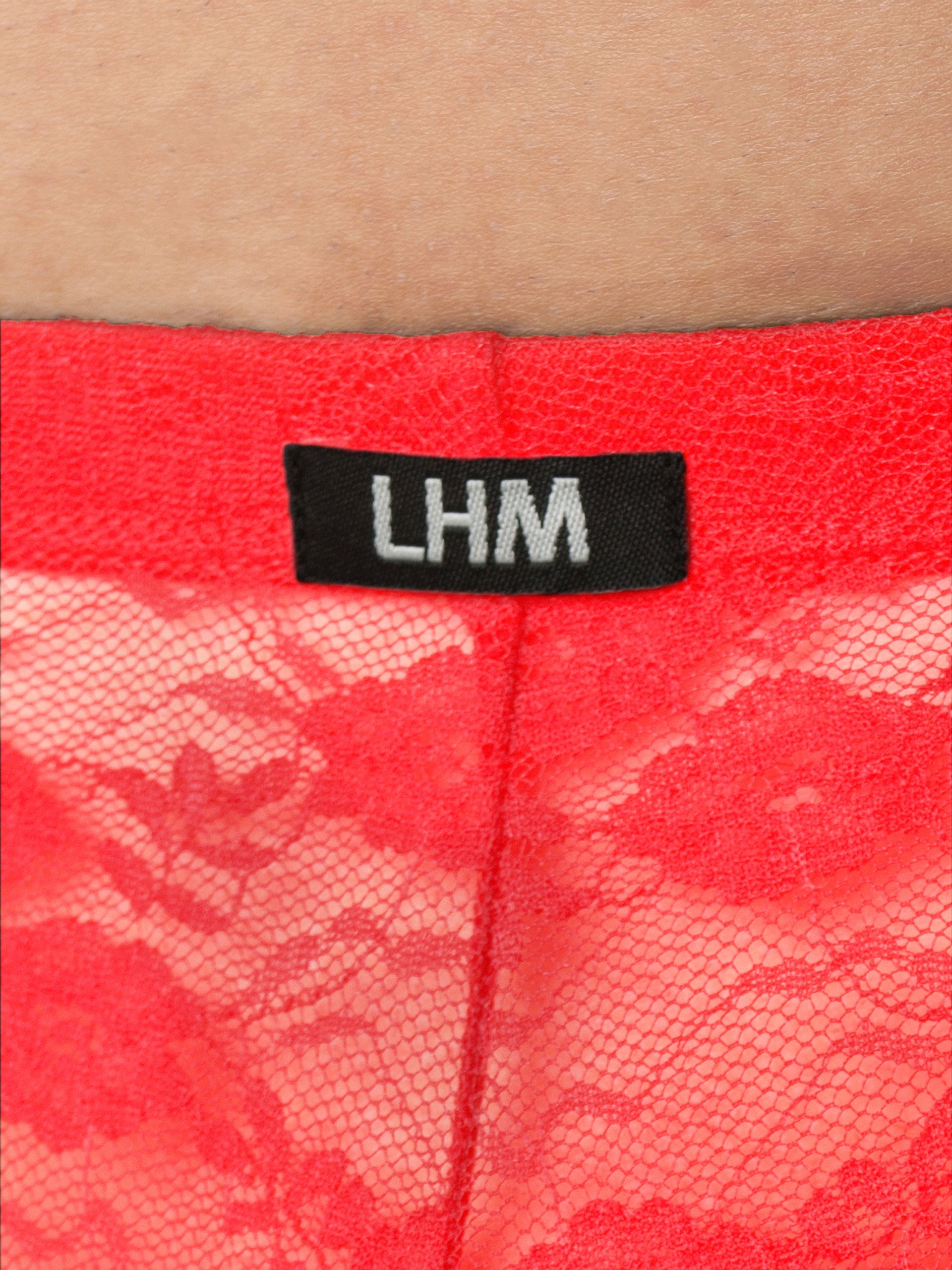 LHM Red Lace Boxer Shorts, Red, hi-res