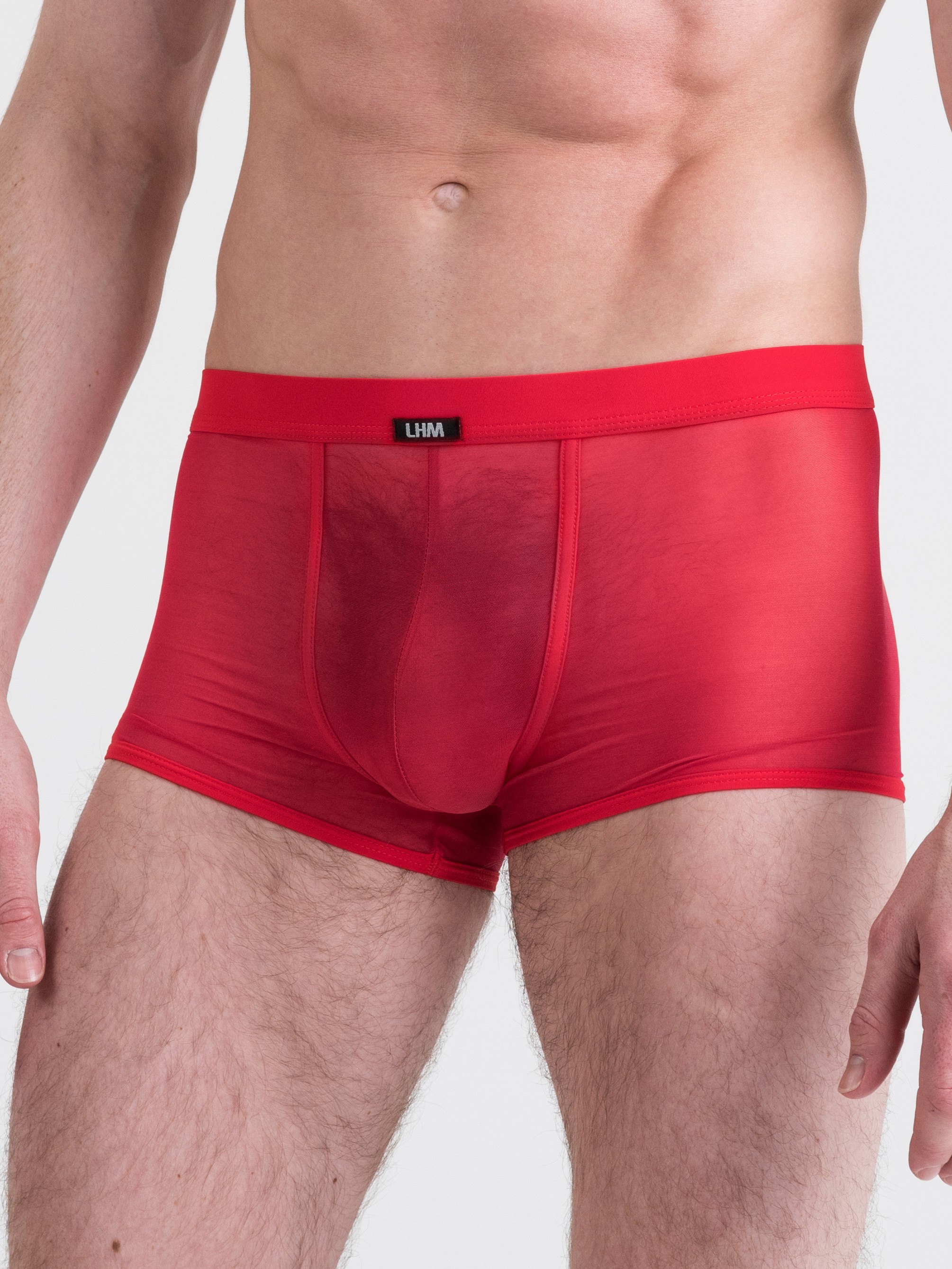 LHM Red Mesh Boxer Shorts, Red, hi-res