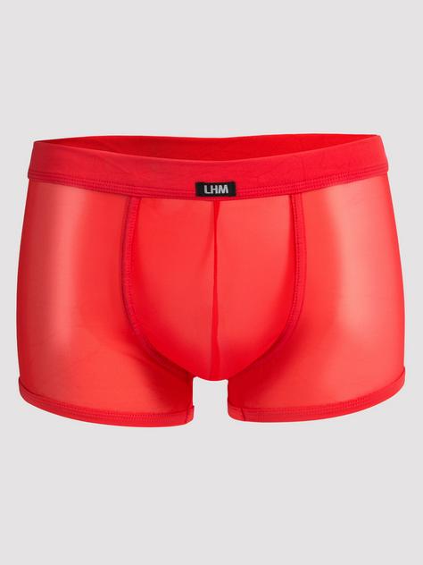 LHM Microfibre & Mesh Boxer Shorts, Red, hi-res