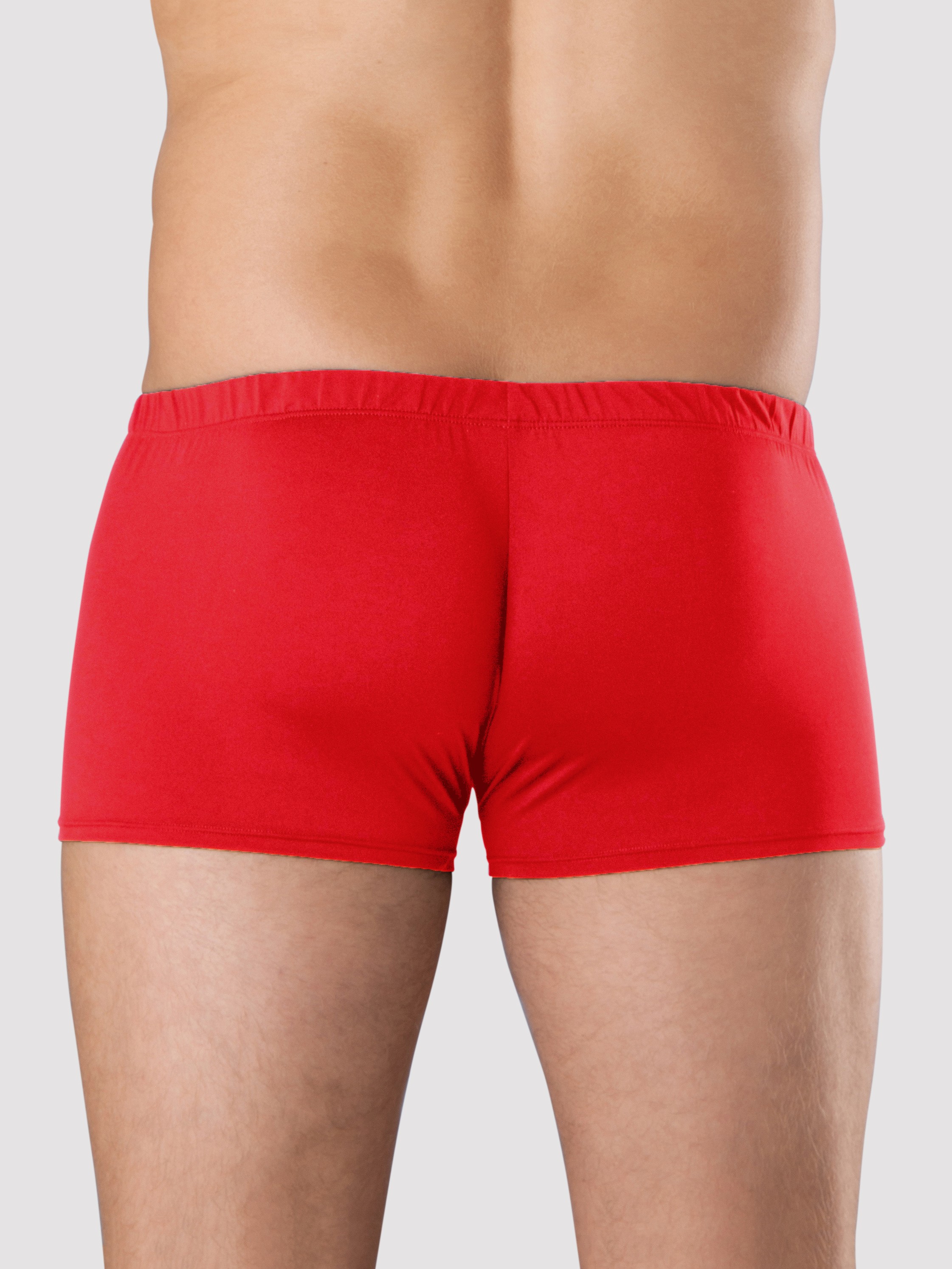 LHM Red Lace-Up Boxer Shorts, Red, hi-res