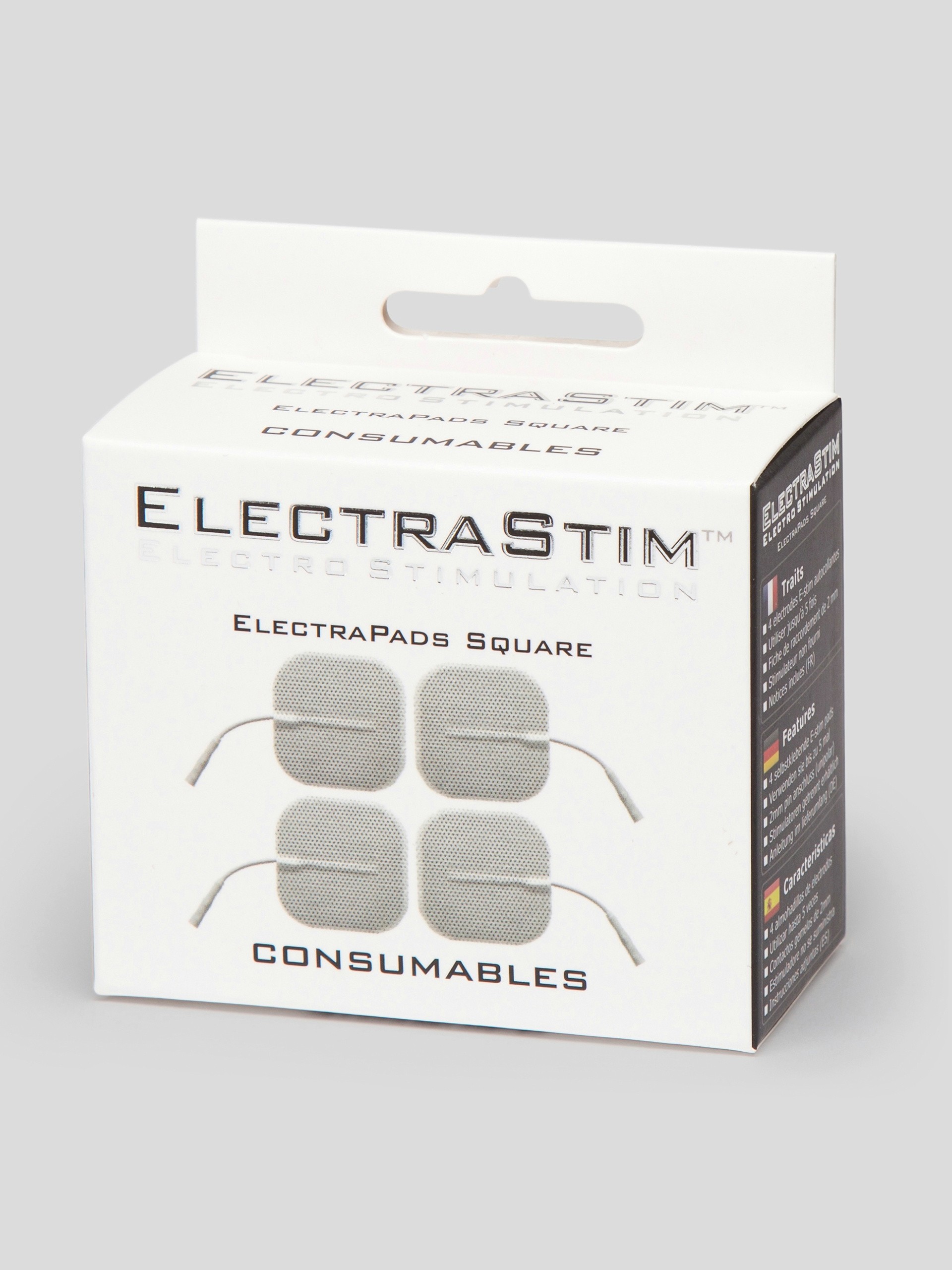 ElectraStim Uni-Polar Square ElectraPads (4 pack), White, hi-res