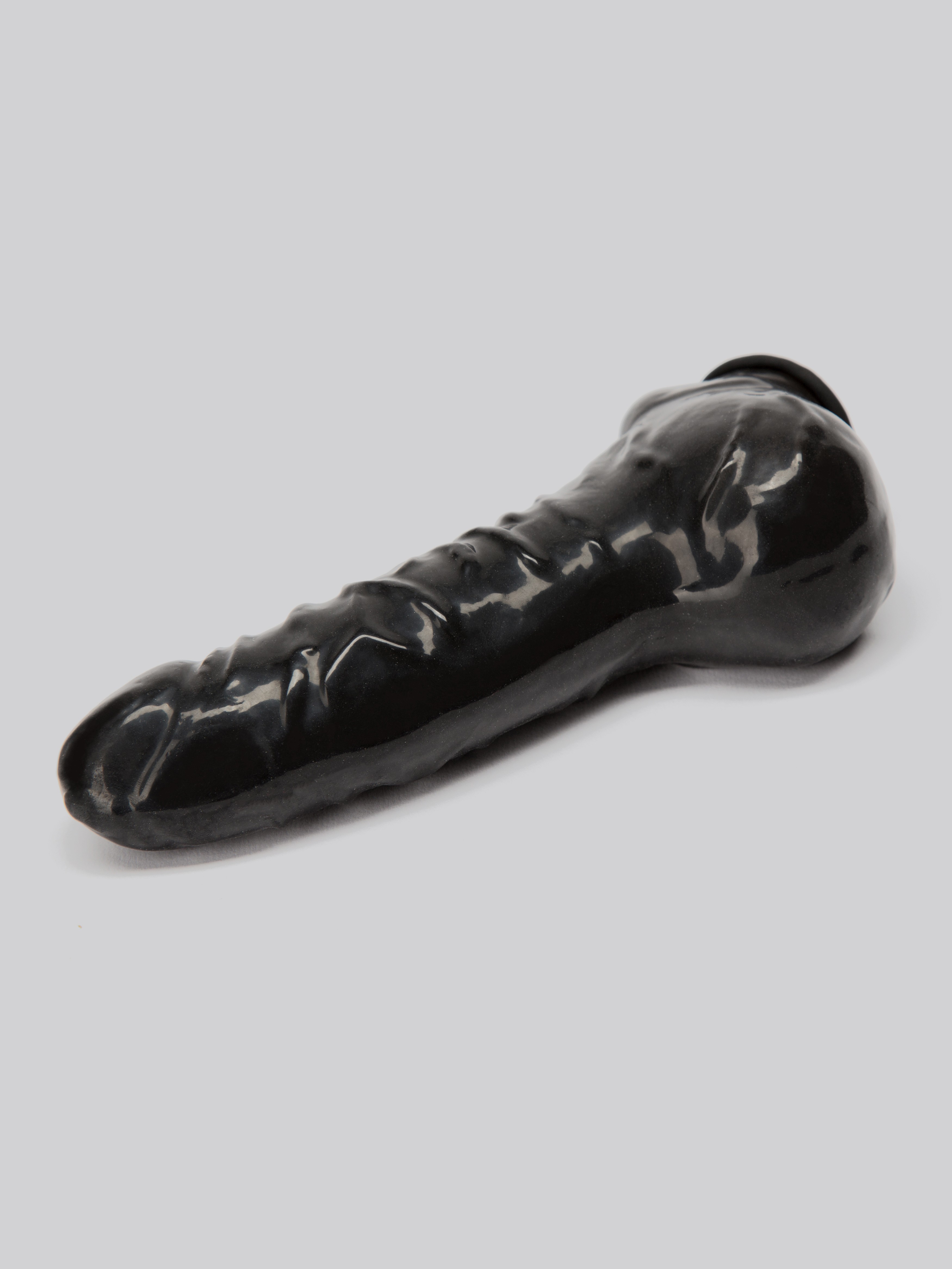 Renegade Rubber Realistic Latex Cock and Ball Sheath, Black, hi-res