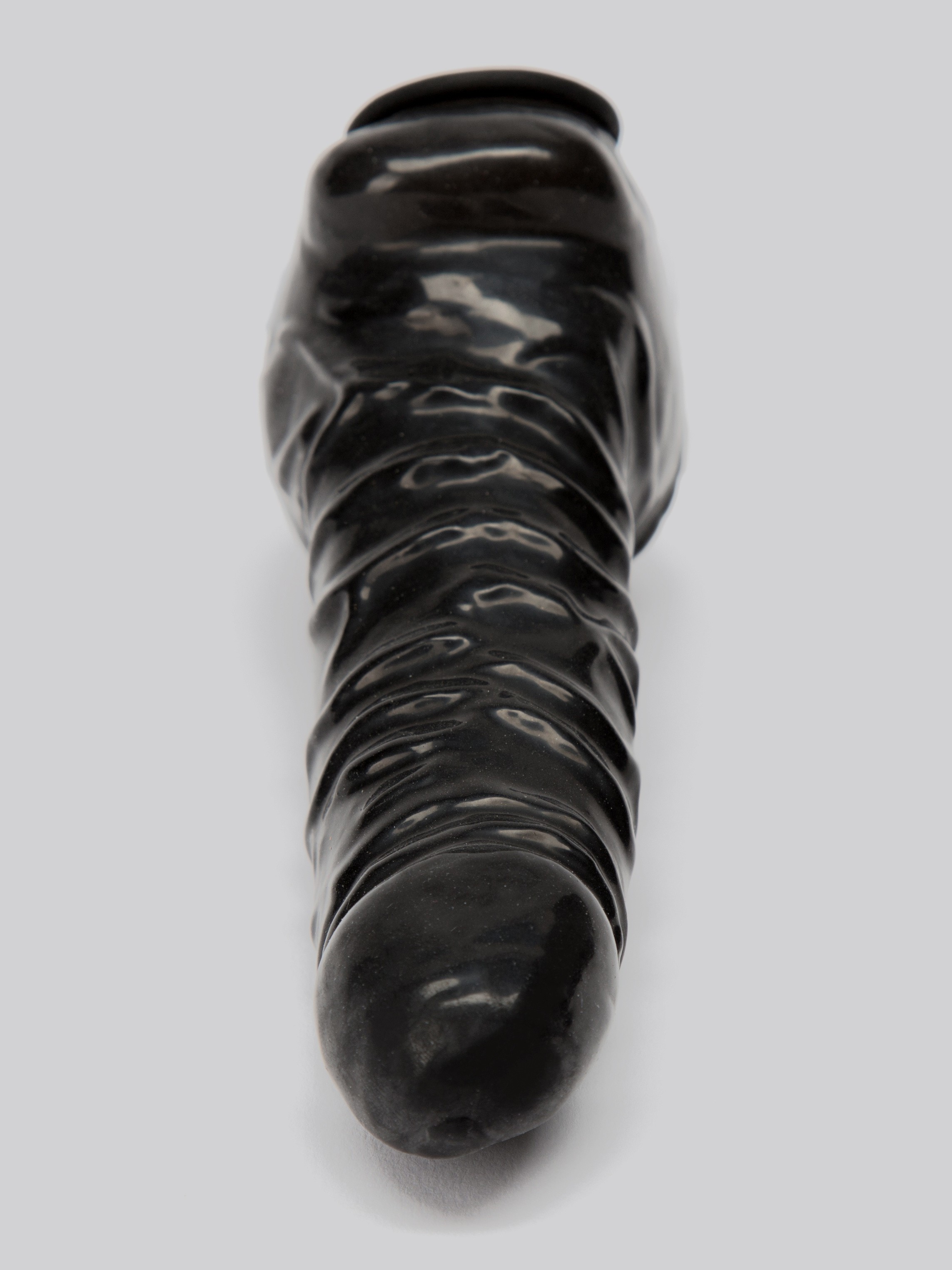 Renegade Rubber Realistic Latex Cock and Ball Sheath, Black, hi-res