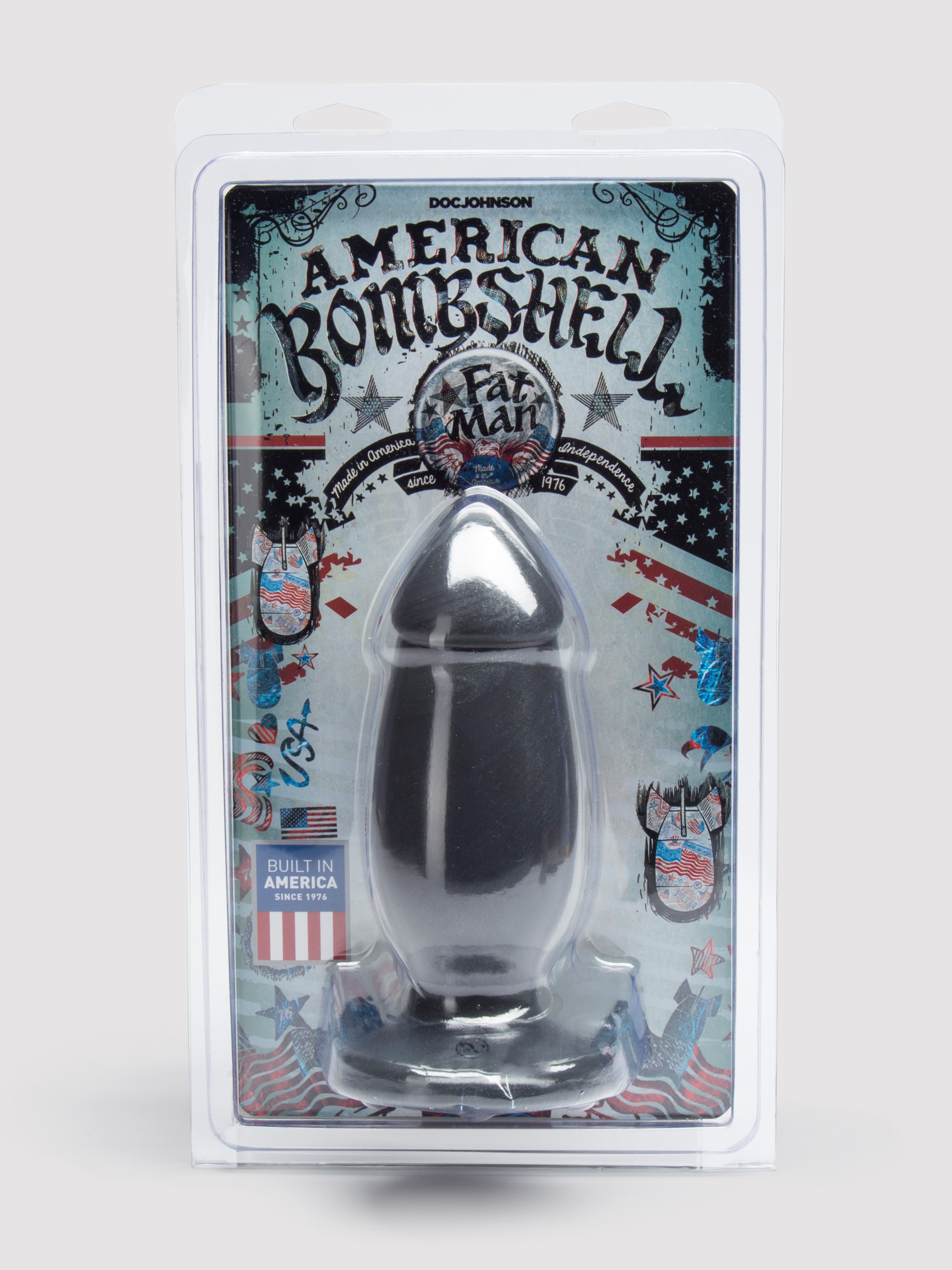 Doc Johnson American Bombshell Realistic Butt Plug 6.5 Inch, Black, hi-res