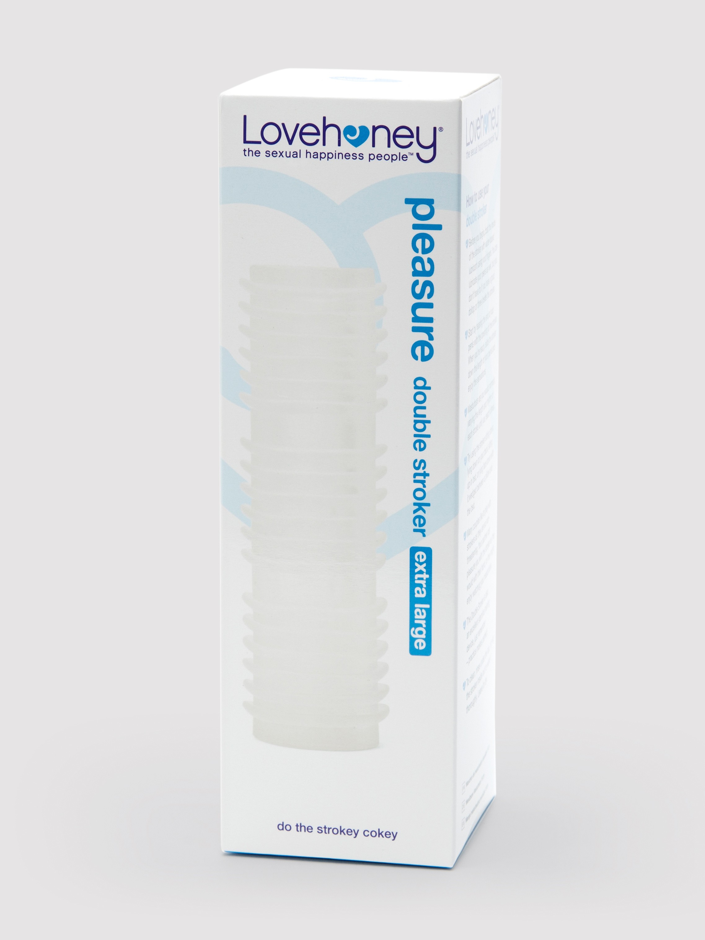 Lovehoney Reversible XL Double Stroker Pleasure Waves, Clear, hi-res