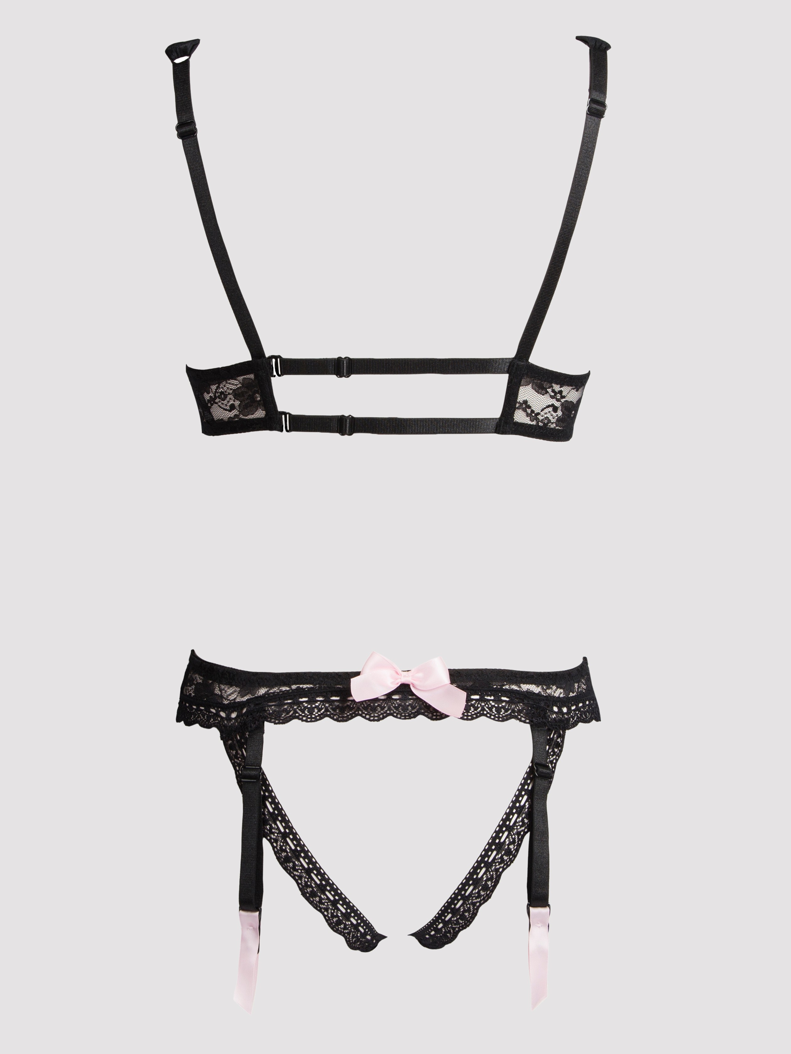 Lovehoney Seduce Me Push-Up Crotchless Cut-Out Body, Black, hi-res