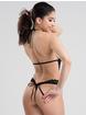 Lovehoney Crotchless Open-Back Lace Teddy, Black, hi-res