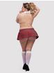 Lovehoney Fantasy Tartan Skirt and Tie Set, Red, hi-res