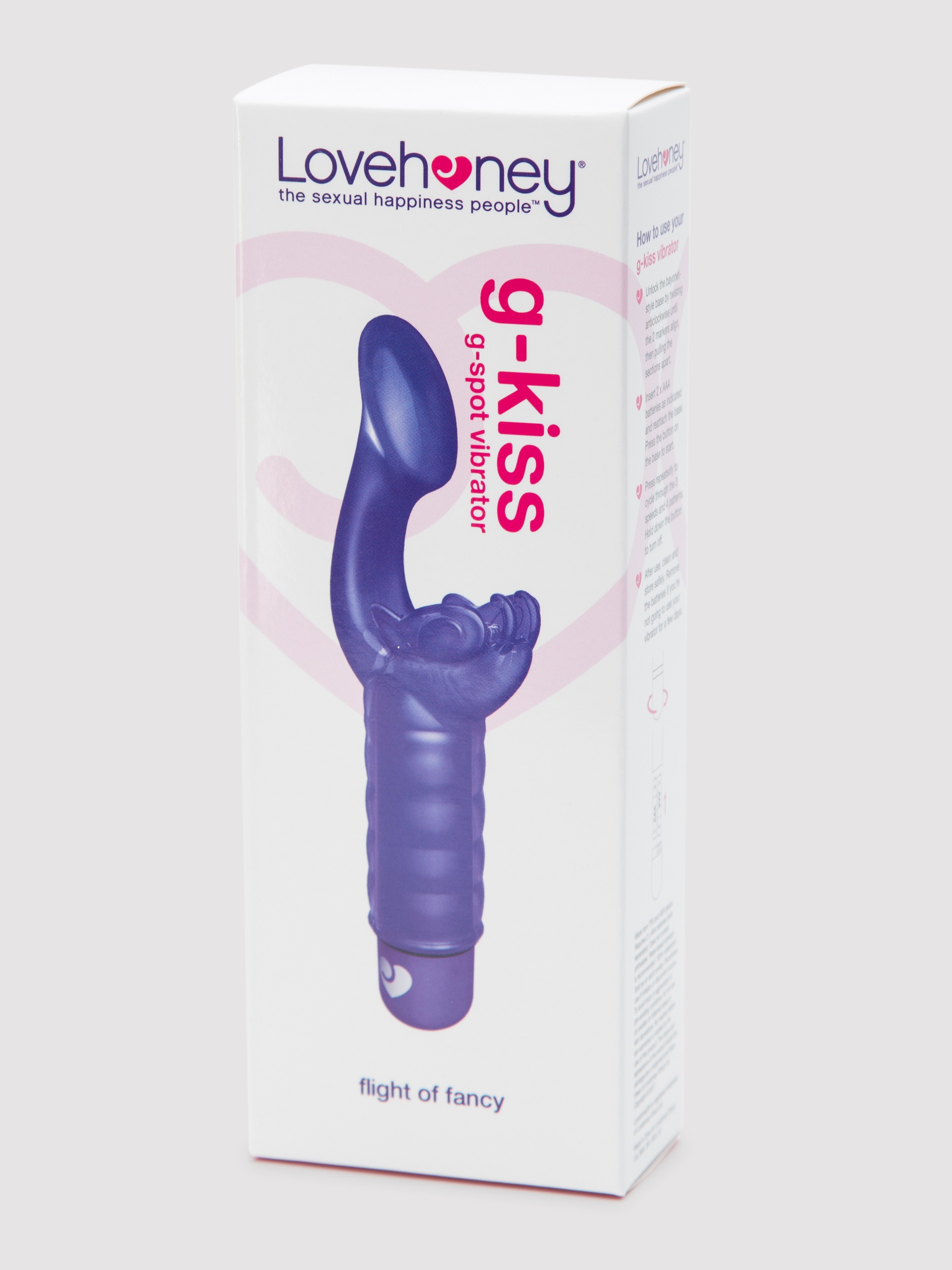Lovehoney G-Kiss Fluttering Clitoral and G-Spot Vibrator, Purple, hi-res