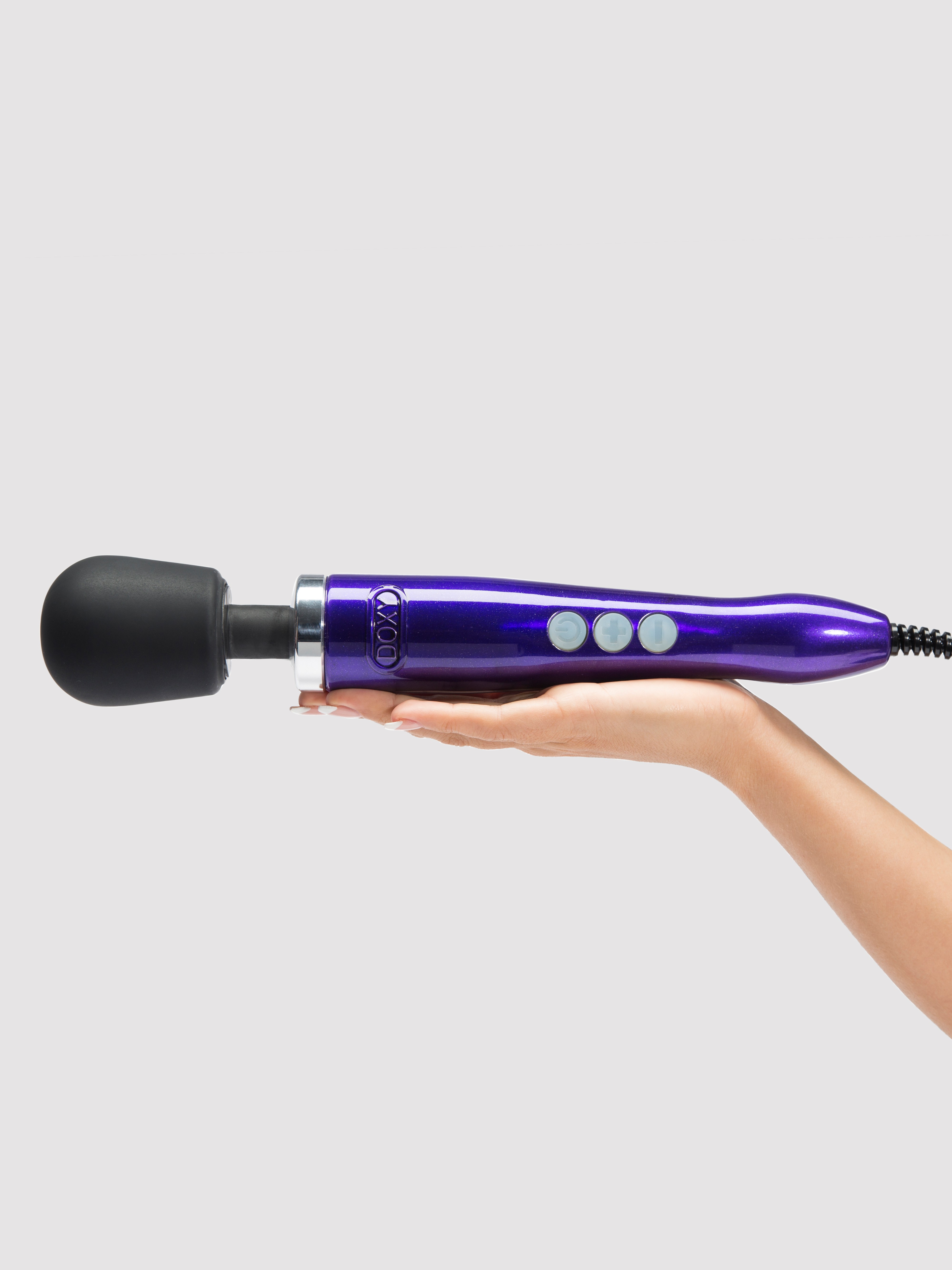 Doxy Extra Powerful Purple Die Cast Doxy Extra Powerful Die Cast Wand Massager, Purple, hi-res