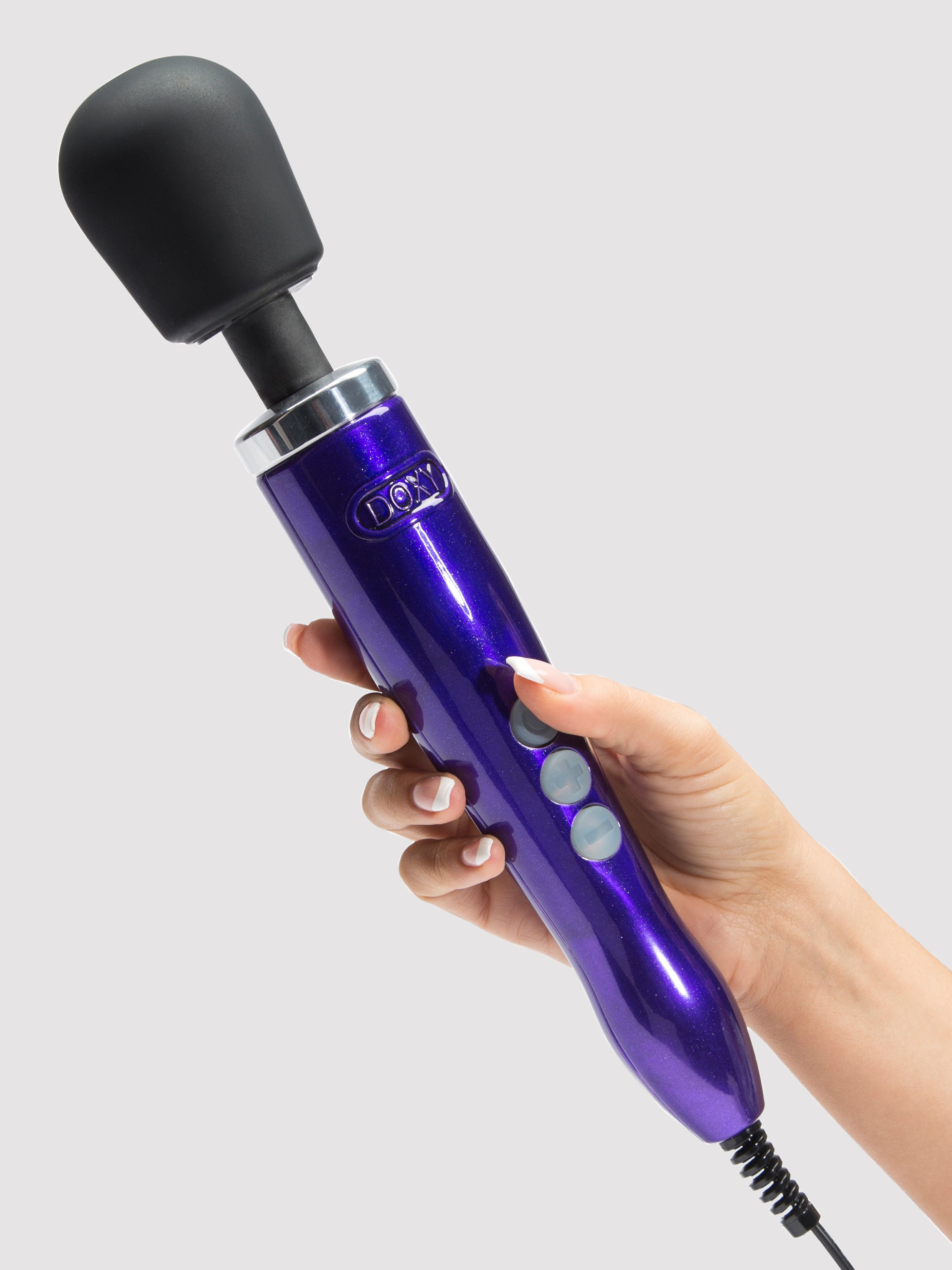 Doxy Extra Powerful Purple Die Cast Doxy Extra Powerful Die Cast Wand Massager, Purple, hi-res