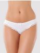 Lovehoney Crotchless White Lace-Back Panties, White, hi-res
