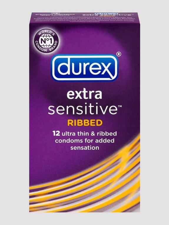 Durex Extra Sensitive Ribbed Latex Condoms (12 Count), , hi-res