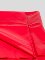 Sexy Shiny Vinyl Flat King Size Bedsheet, Red, hi-res