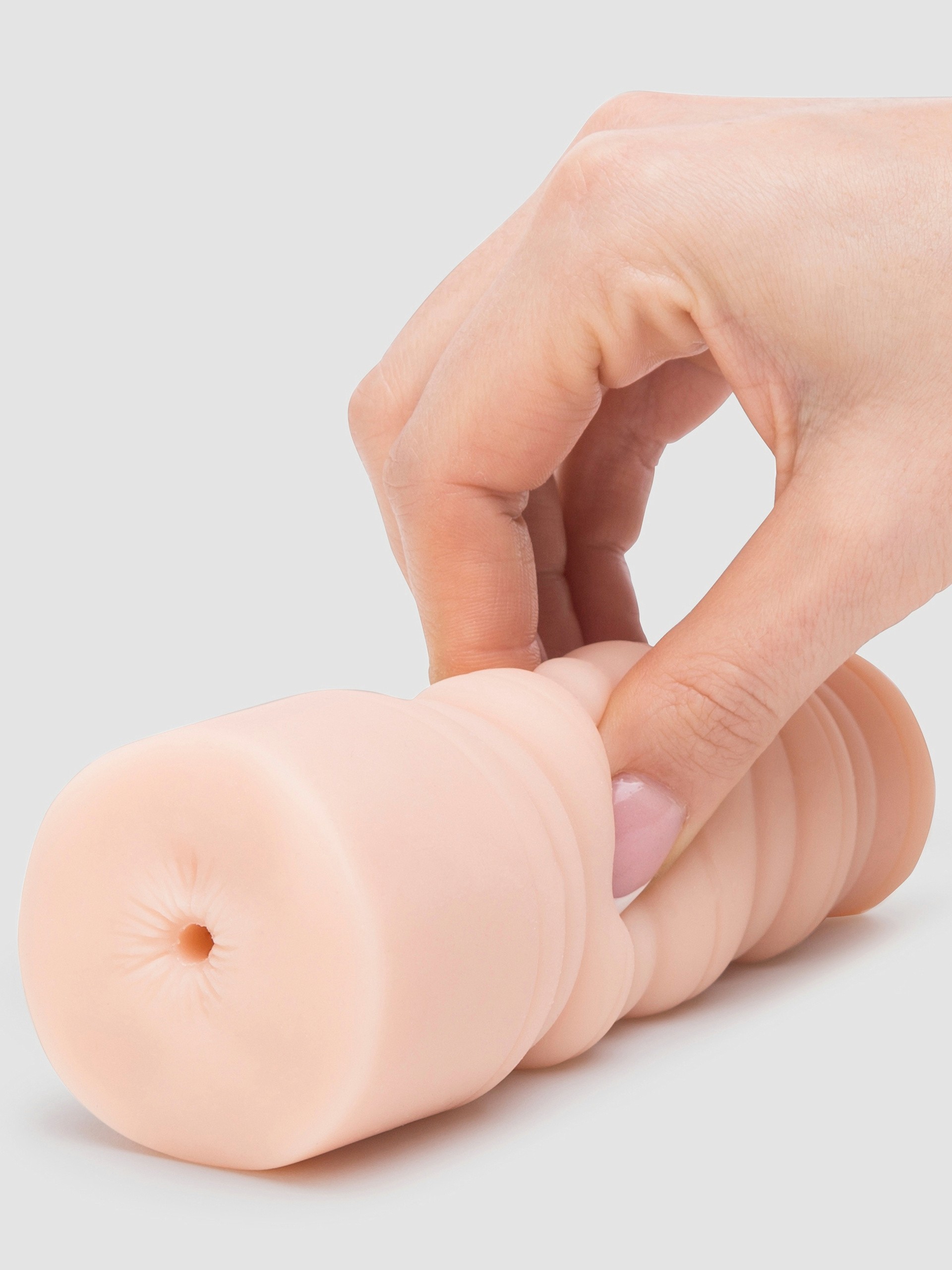 THRUST Pro Mini Andi Super Ribbed Pocket Ass 205g, Flesh Pink, hi-res