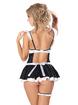 Escante Underwired Sexy French Maid Outfit, Black, hi-res