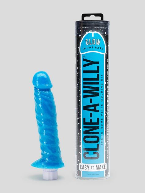 Kit de moulage pénis vibrant bleu fluorescent, Clone-A-Willy, Bleu, hi-res