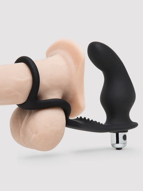 Butt Plug Anal Stretching Ring - Rocks Off Ro-Zen Pro Twin Cock Ring with 10 Function Rechargeable Butt Plug  - Lovehoney