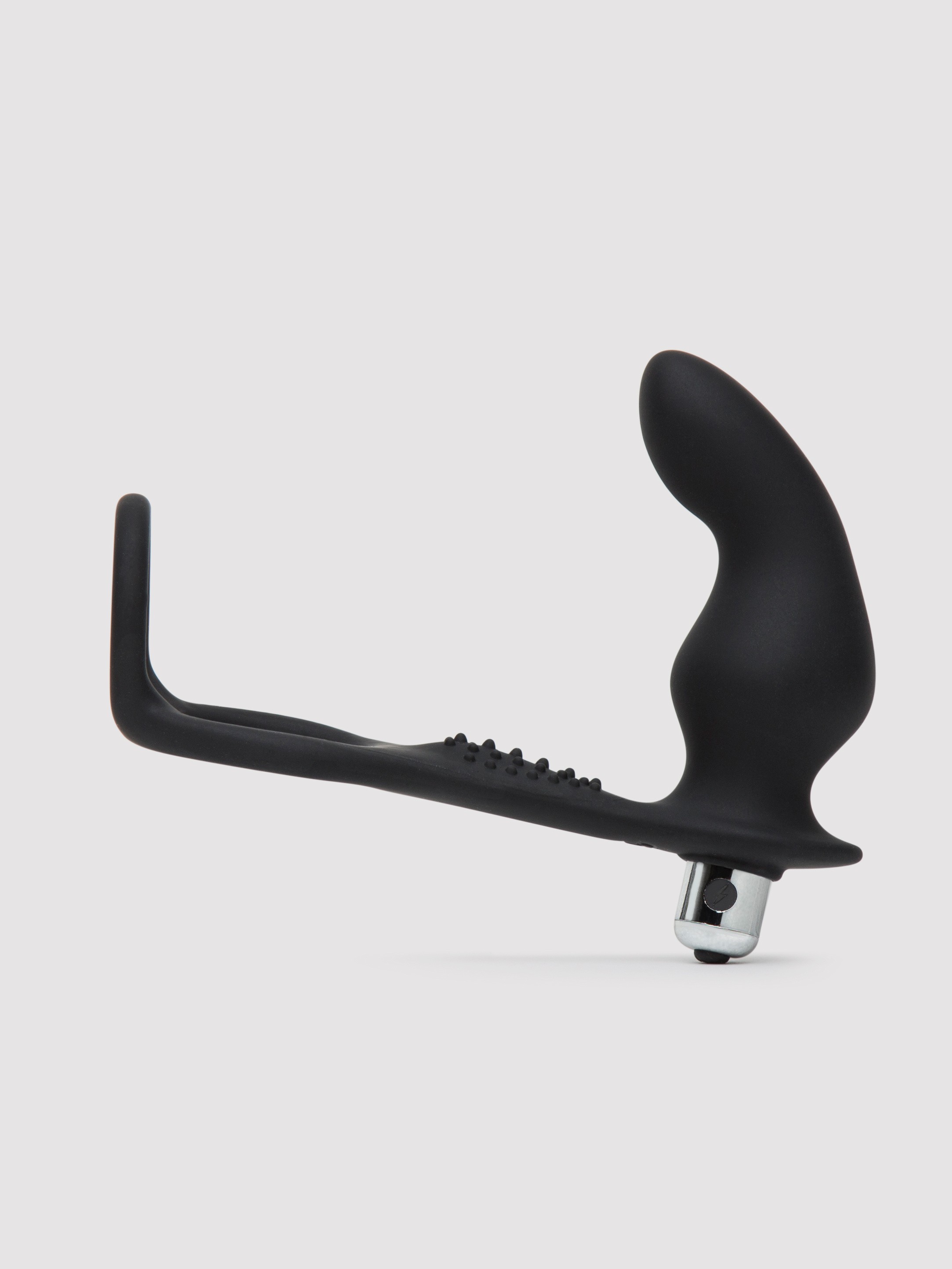 Rocks Off Ro-Zen Pro Twin Cock Ring with 10 Function Rechargeable Butt Plug, Black, hi-res