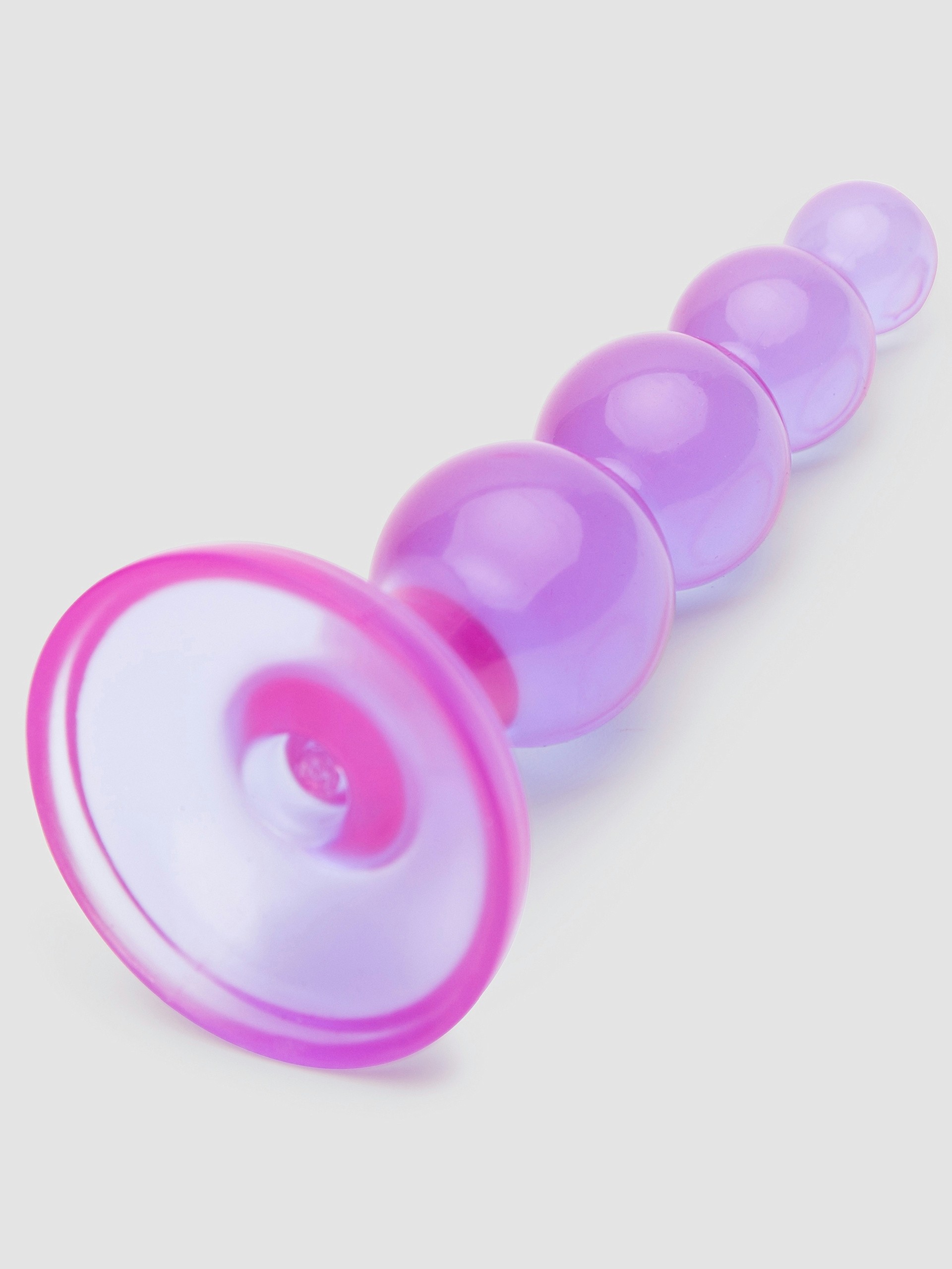 BASICS Beaded Slimline Butt Plug, Purple, hi-res