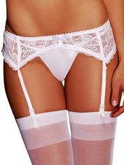 Dreamgirl White Stretch Lace Garter Belt, White, hi-res
