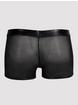 LHM Wet Look and Sheer Mesh Boxer Shorts, Black, hi-res