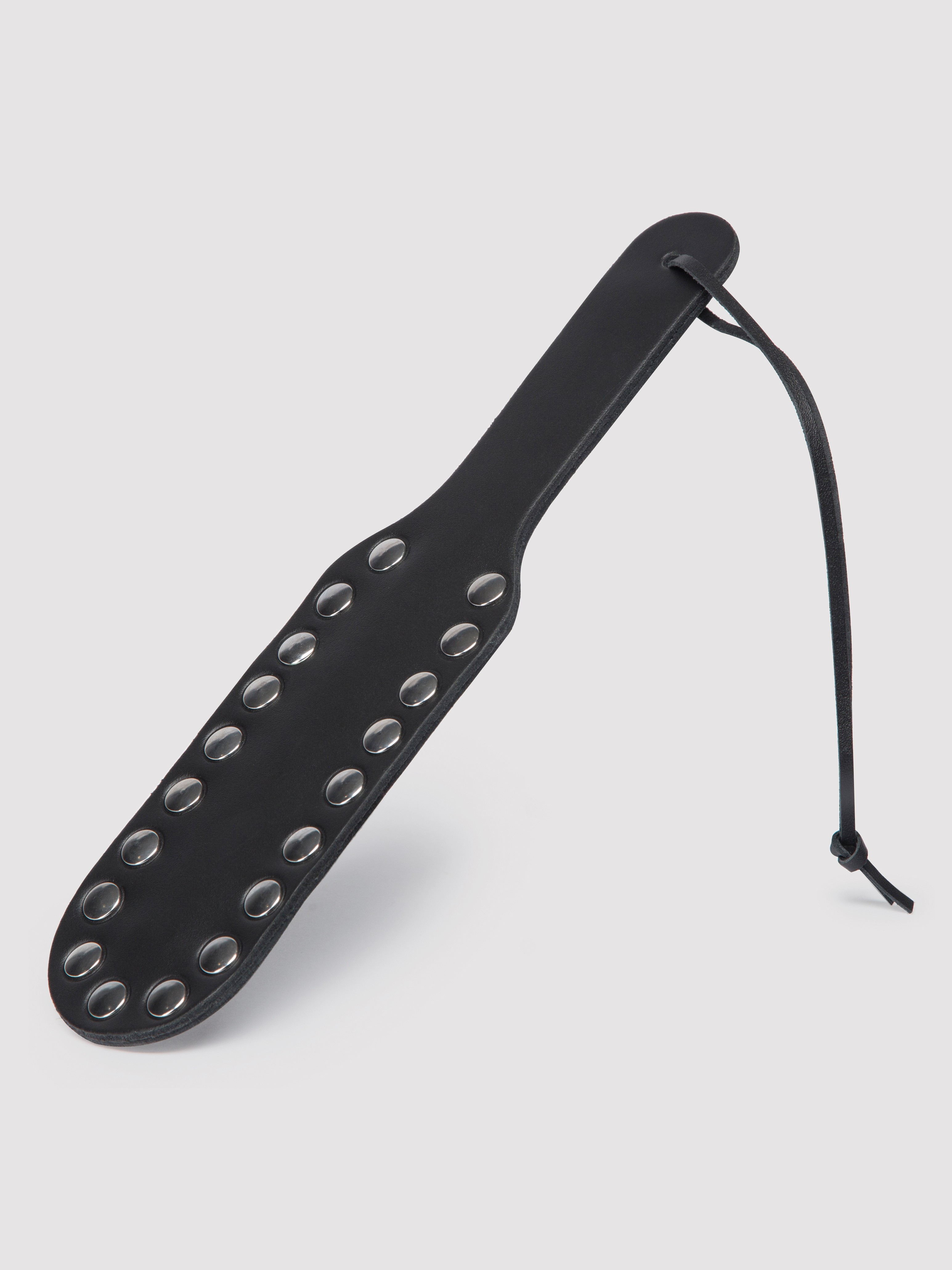 Bondage Boutique Studded Leather Paddle, Black, hi-res