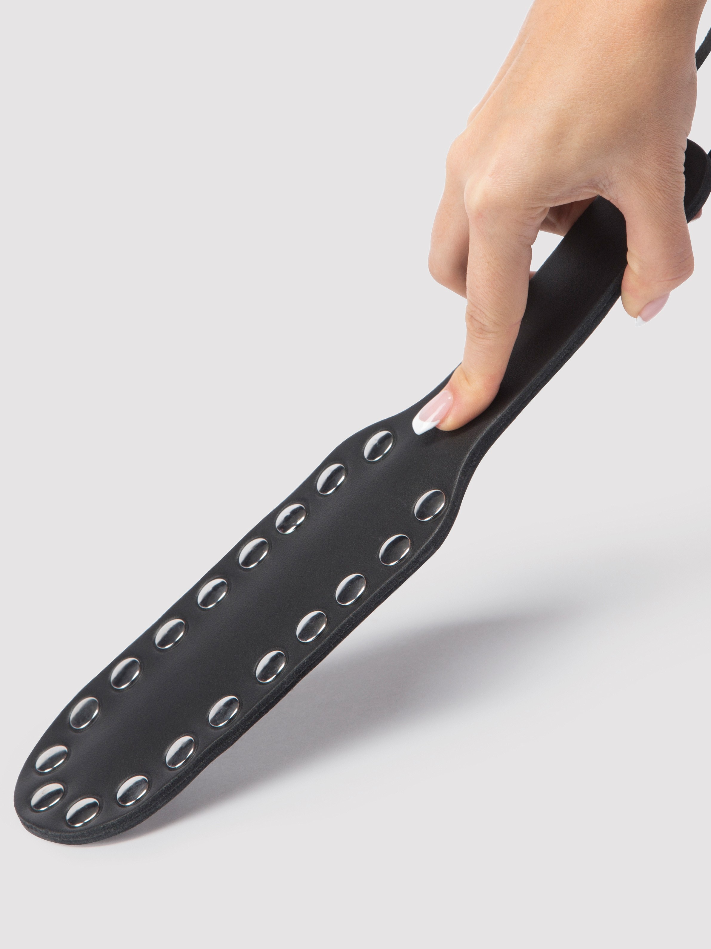 Bondage Boutique Studded Leather Paddle, Black, hi-res