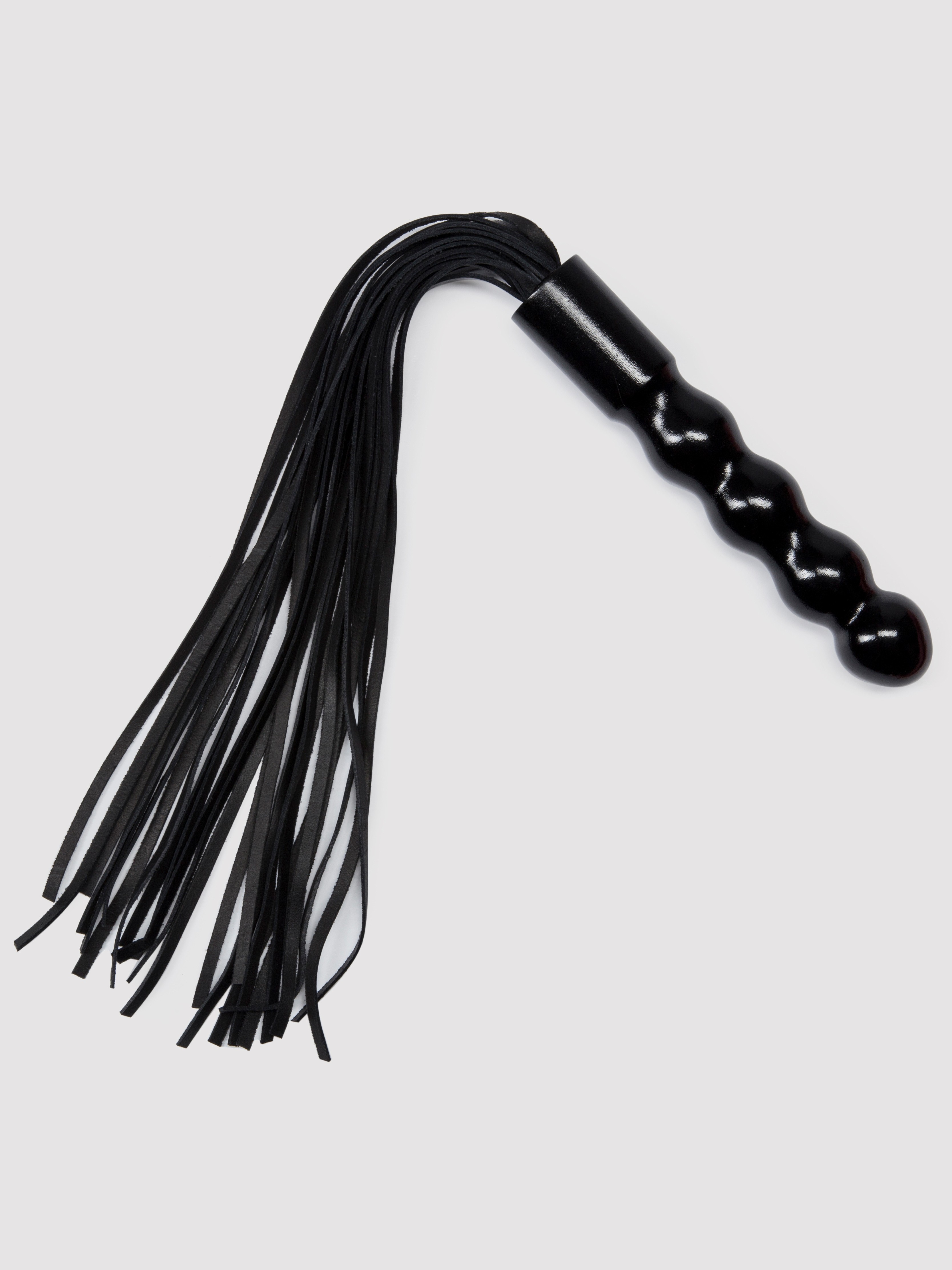 DOMINIX Deluxe Wooden Dildo with Leather Flogger, Black, hi-res