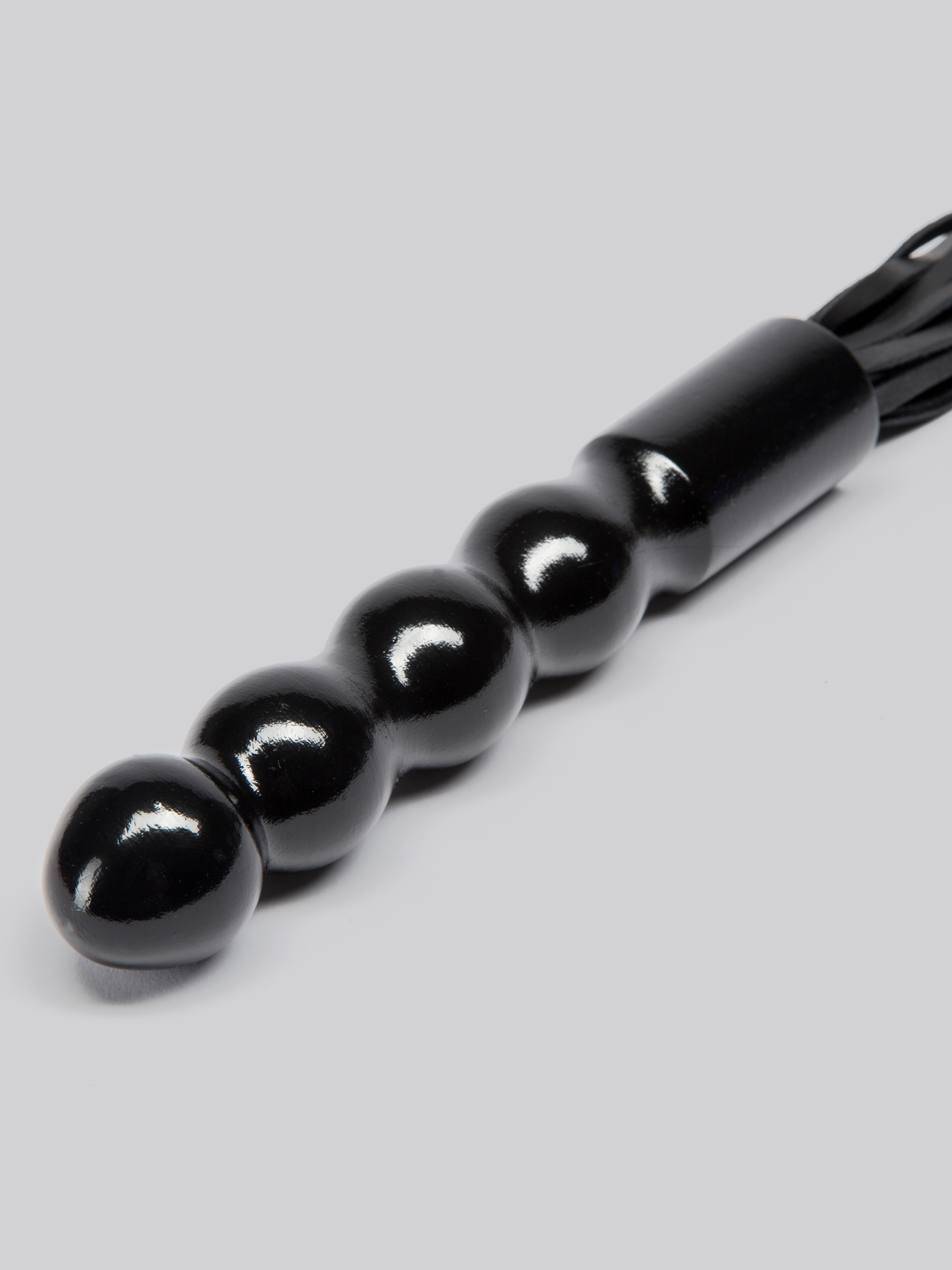 DOMINIX Deluxe Wooden Dildo with Leather Flogger, Black, hi-res