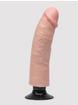 King Cock Vibrating Girthy Realistic Suction Cup Dildo 8.5 Inch, Flesh Pink, hi-res