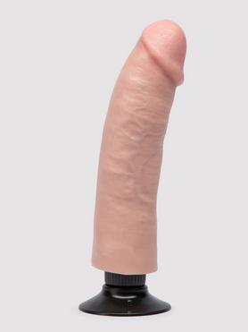 King Cock Vibrating Girthy Realistic Suction Cup Dildo 8.5 Inch