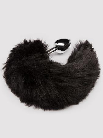 DOMINIX Deluxe Stainless Steel Medium Faux Fur Animal Tail Butt Plug