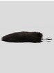 DOMINIX Deluxe Stainless Steel Medium Faux Fur Animal Tail Butt Plug, Black, hi-res