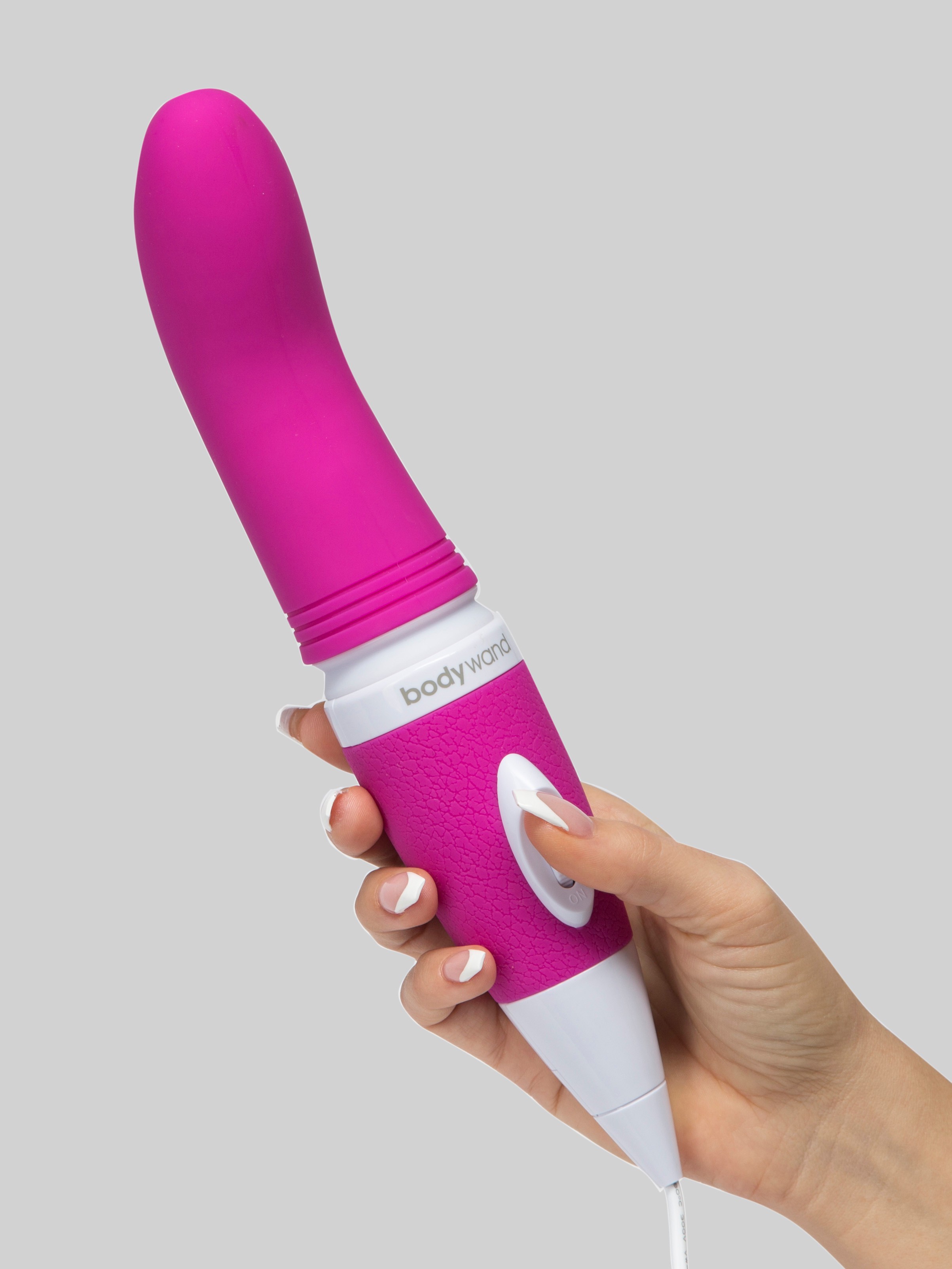 Bodywand Mains Powered WandPLUS Curved Vibrator, Pink, hi-res