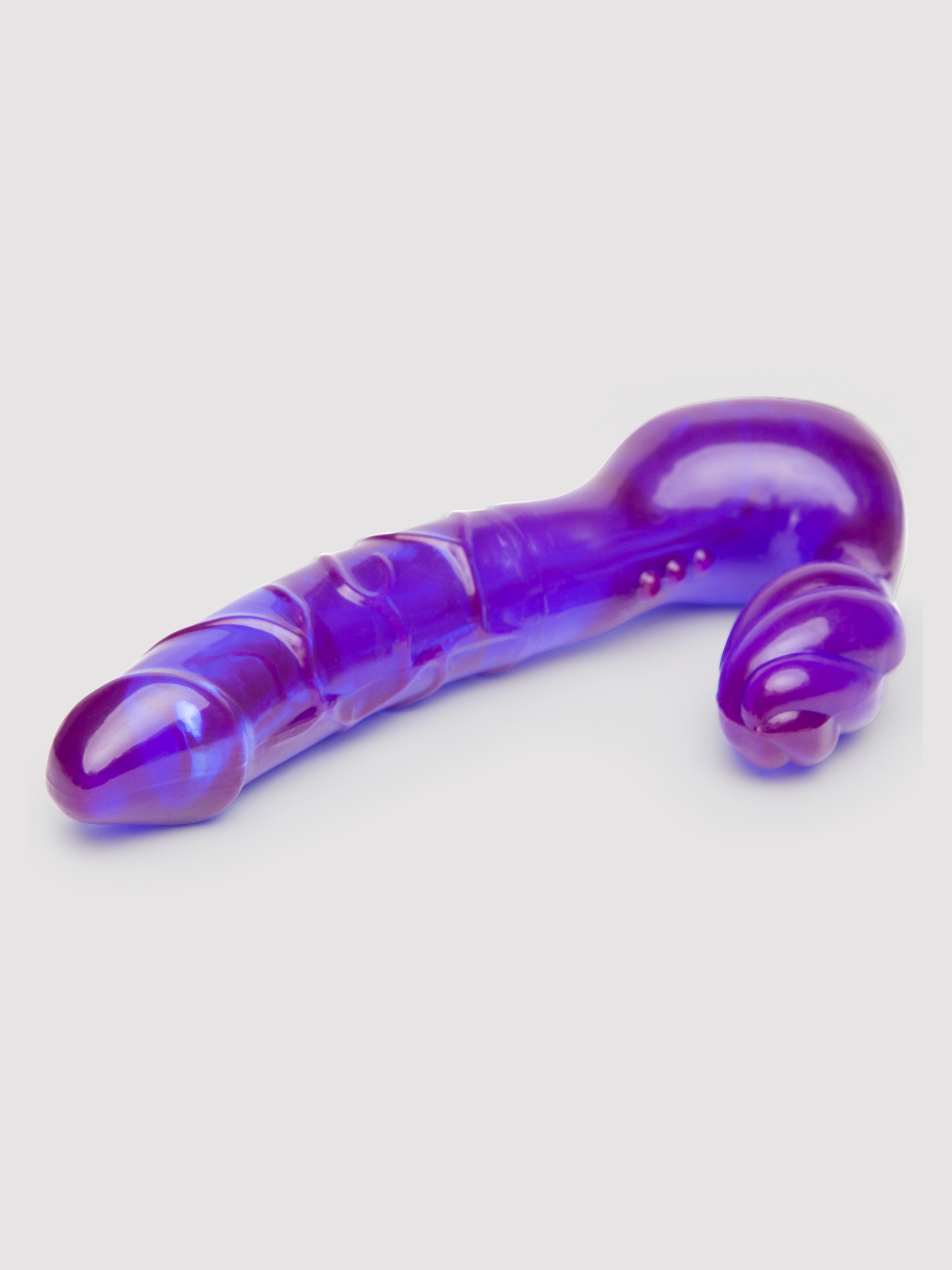 Lovehoney Double Wow Strapless Strap-On Dildo Vibrator 7 Inch, Purple, hi-res