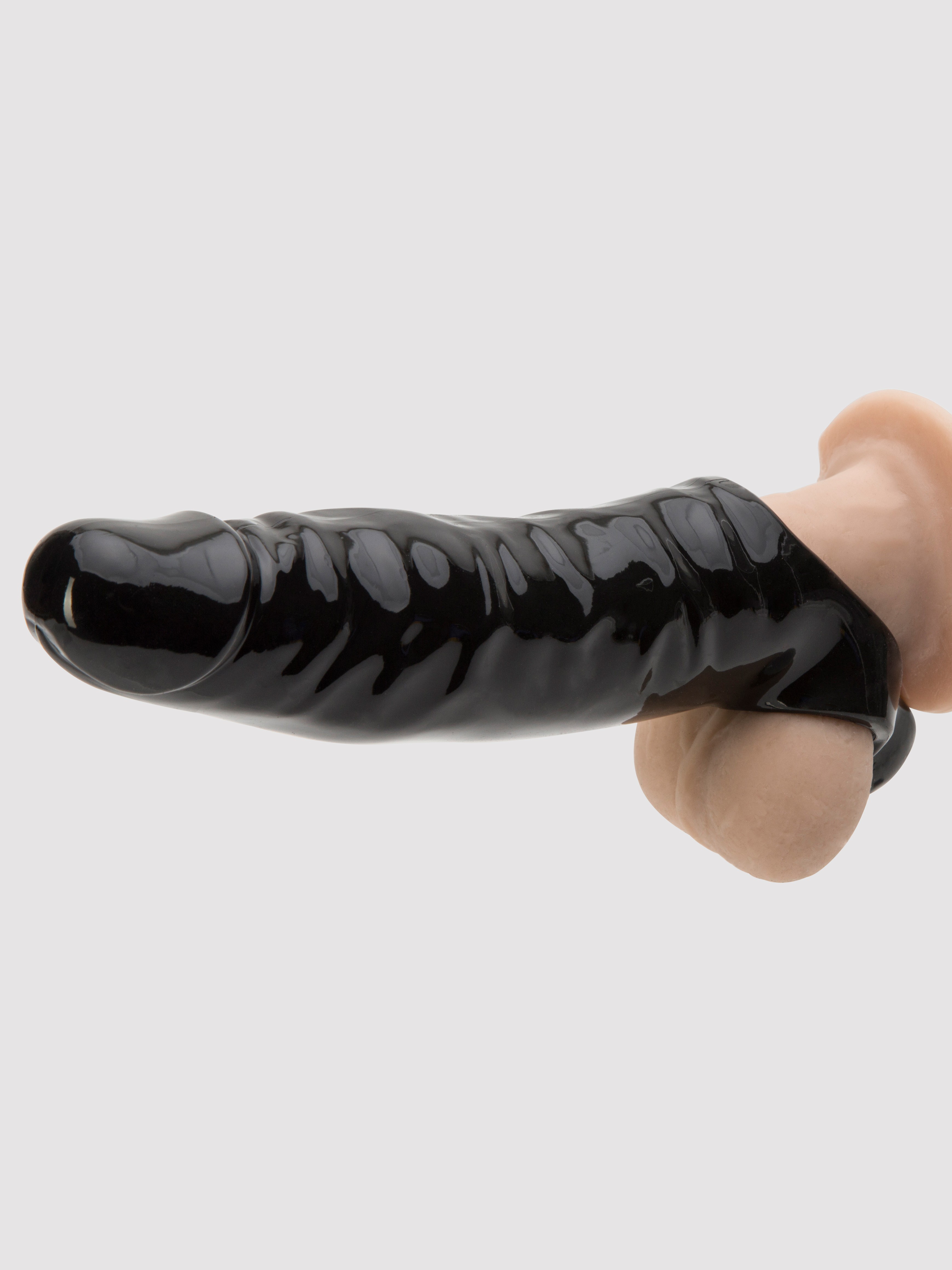 Lovehoney Mega Mighty 3 Extra Inches Penis Extender with Ball Loop, Black, hi-res