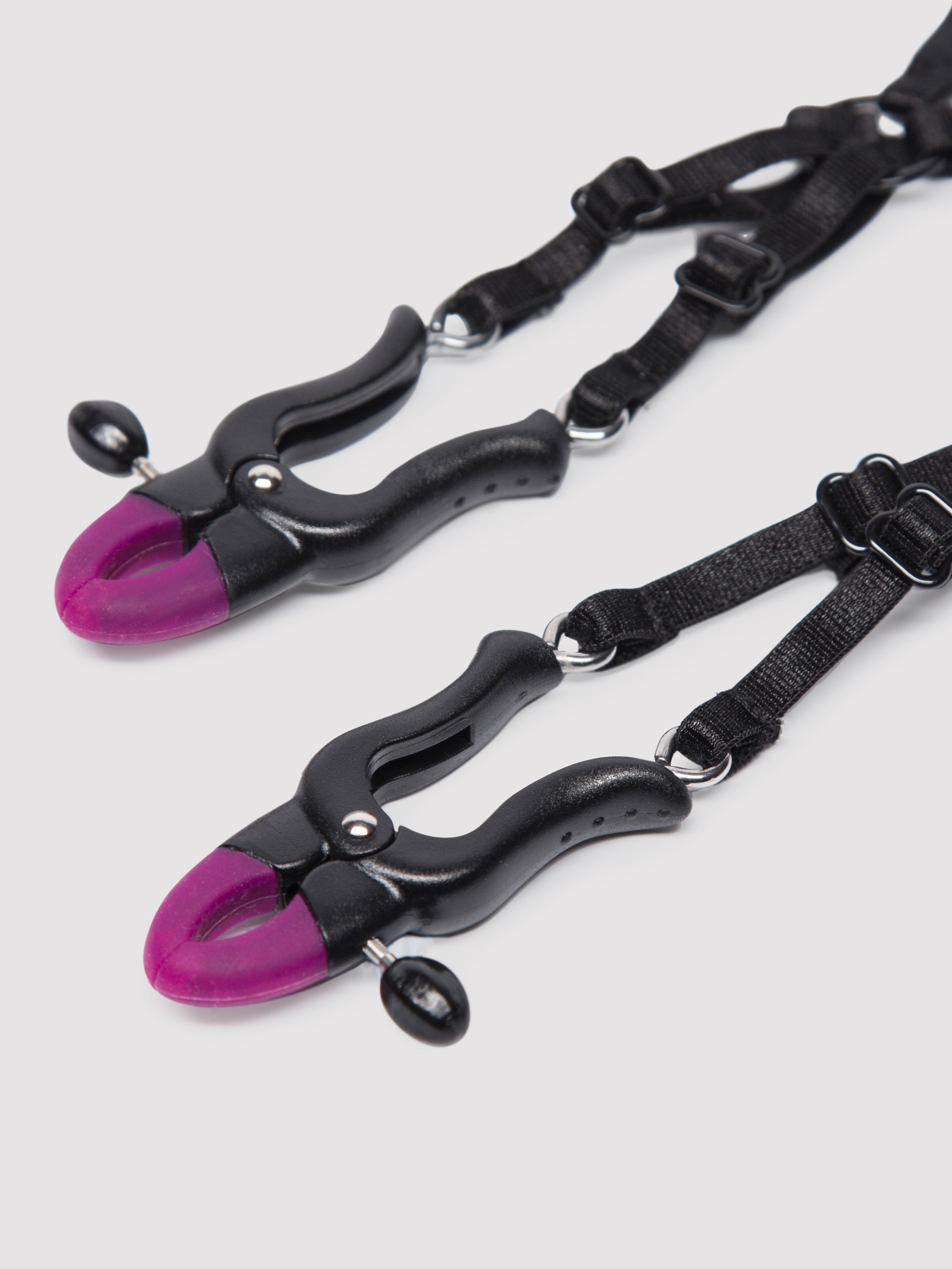 Bad Kitty Fetish Bra with Silicone Nipple Clamps, Black, hi-res