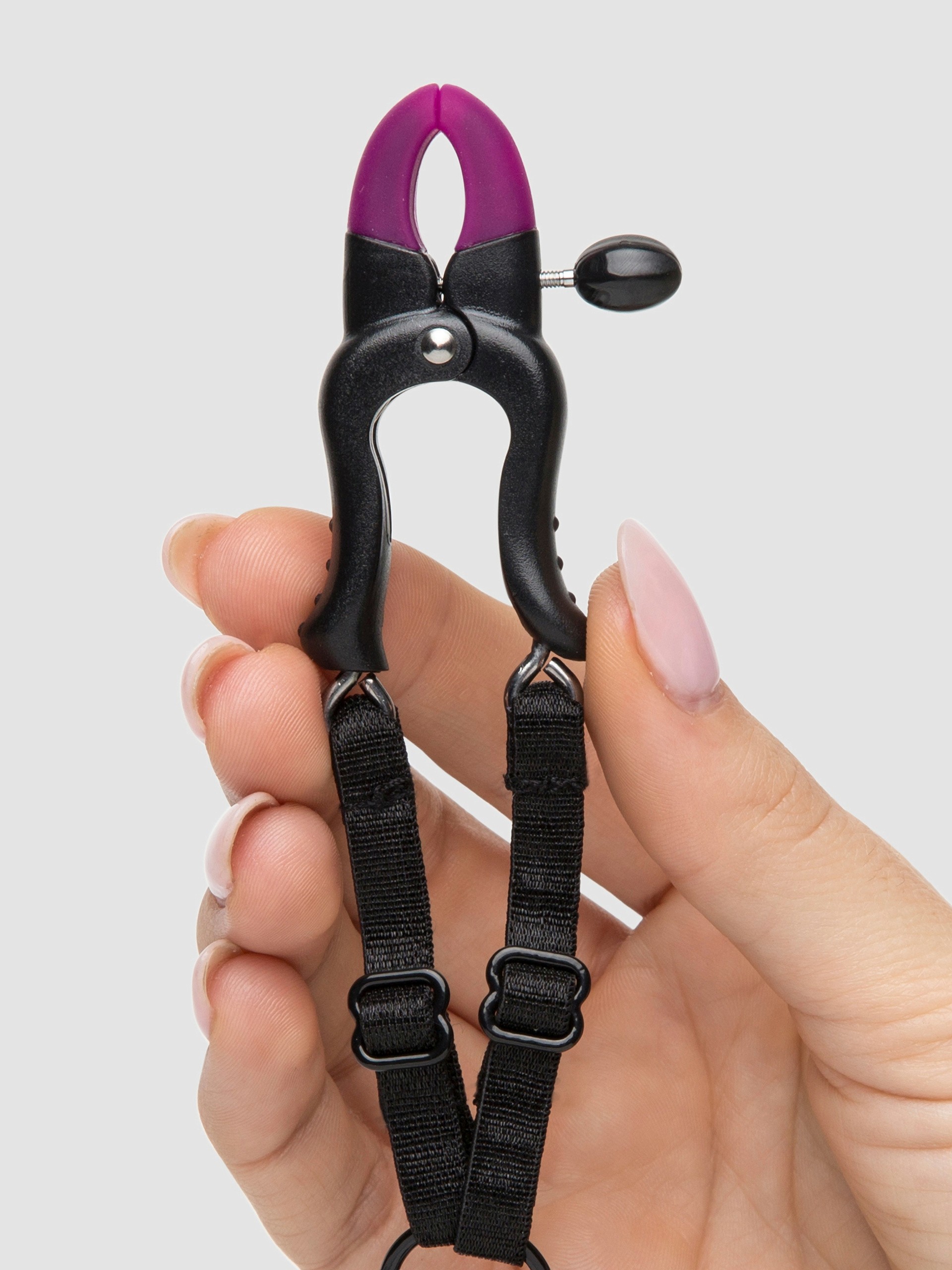 Bad Kitty Fetish Bra with Silicone Nipple Clamps, Black, hi-res