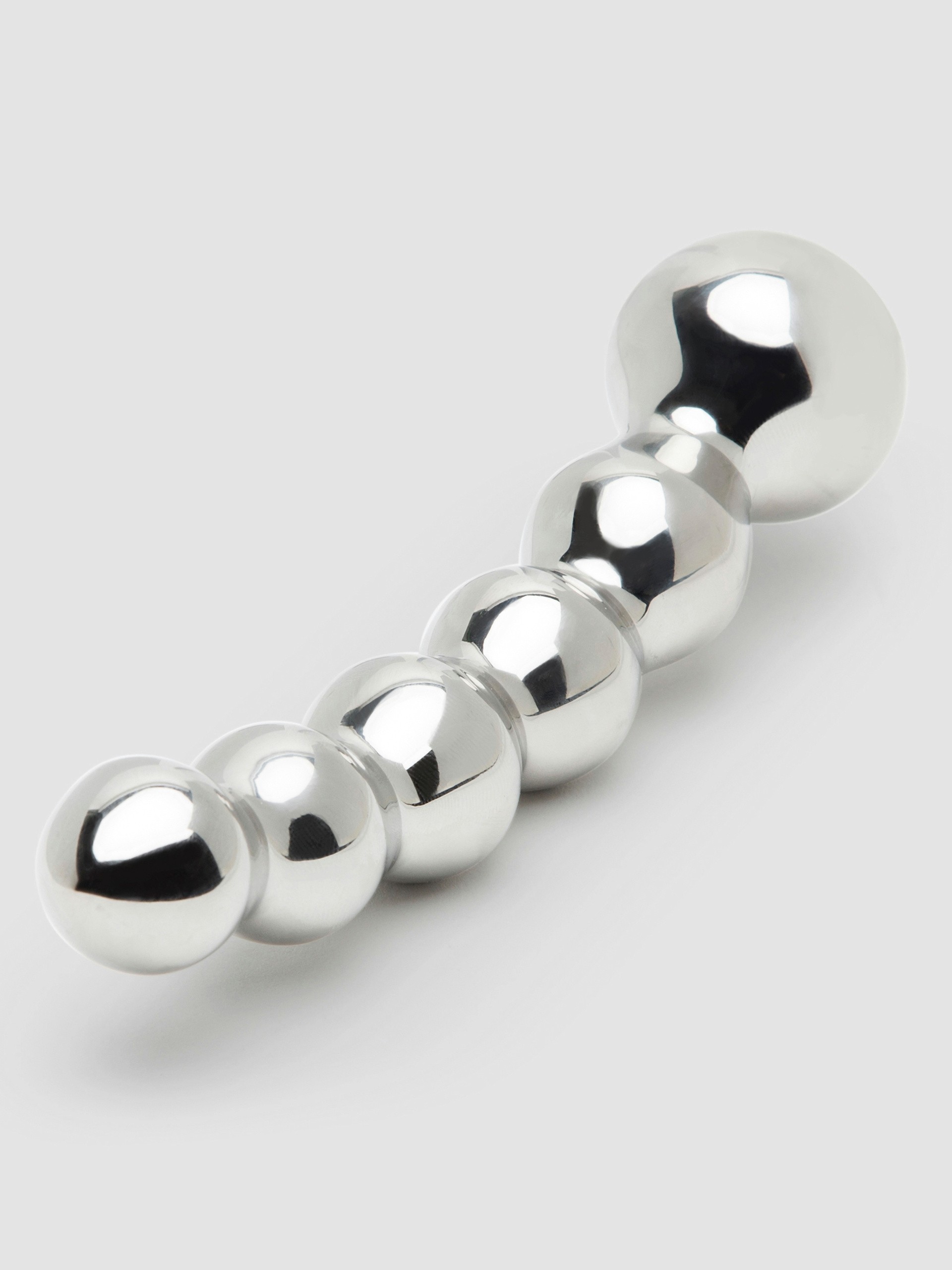 Desire Luxury Beaded Stainless Steel Dildo, Silver, hi-res