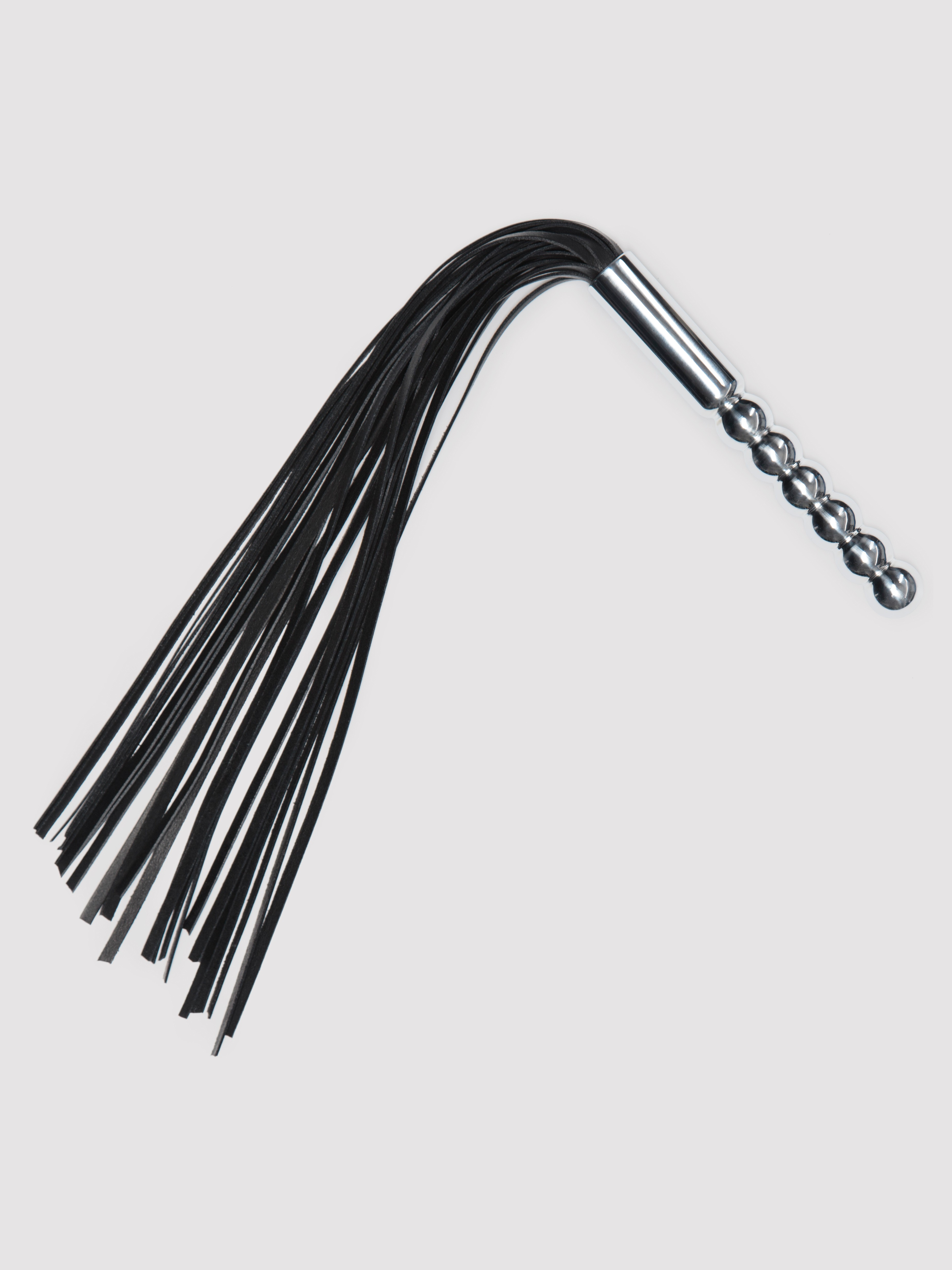 DOMINIX Deluxe Aluminium Dildo with Leather Flogger, Silver, hi-res