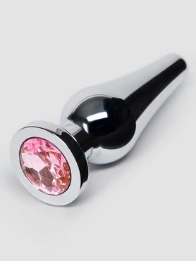 LuxGem Metall-Analplug mit Kristall 10 cm