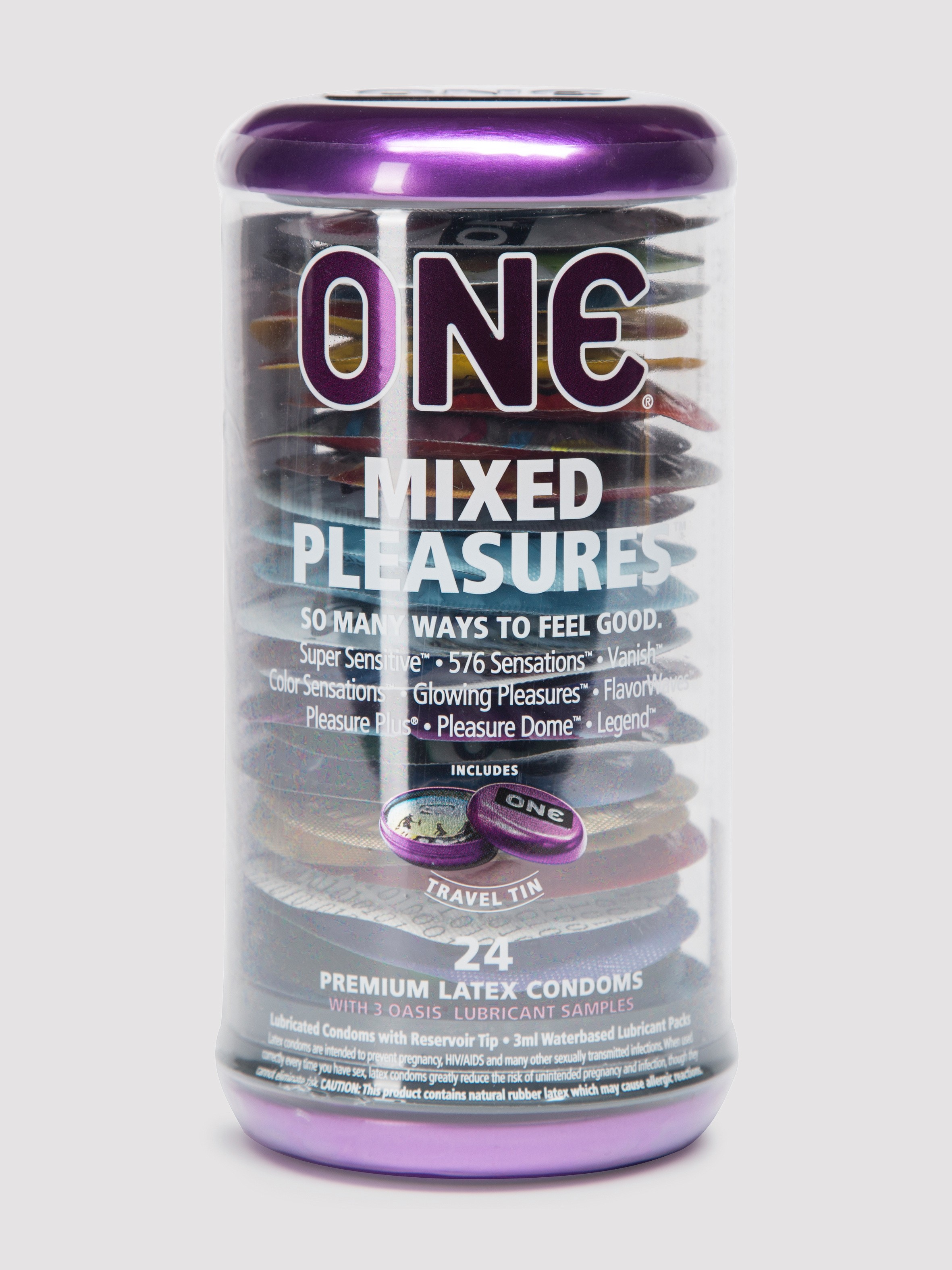 ONE Mixed Pleasures Latex Condoms (24 Count), , hi-res