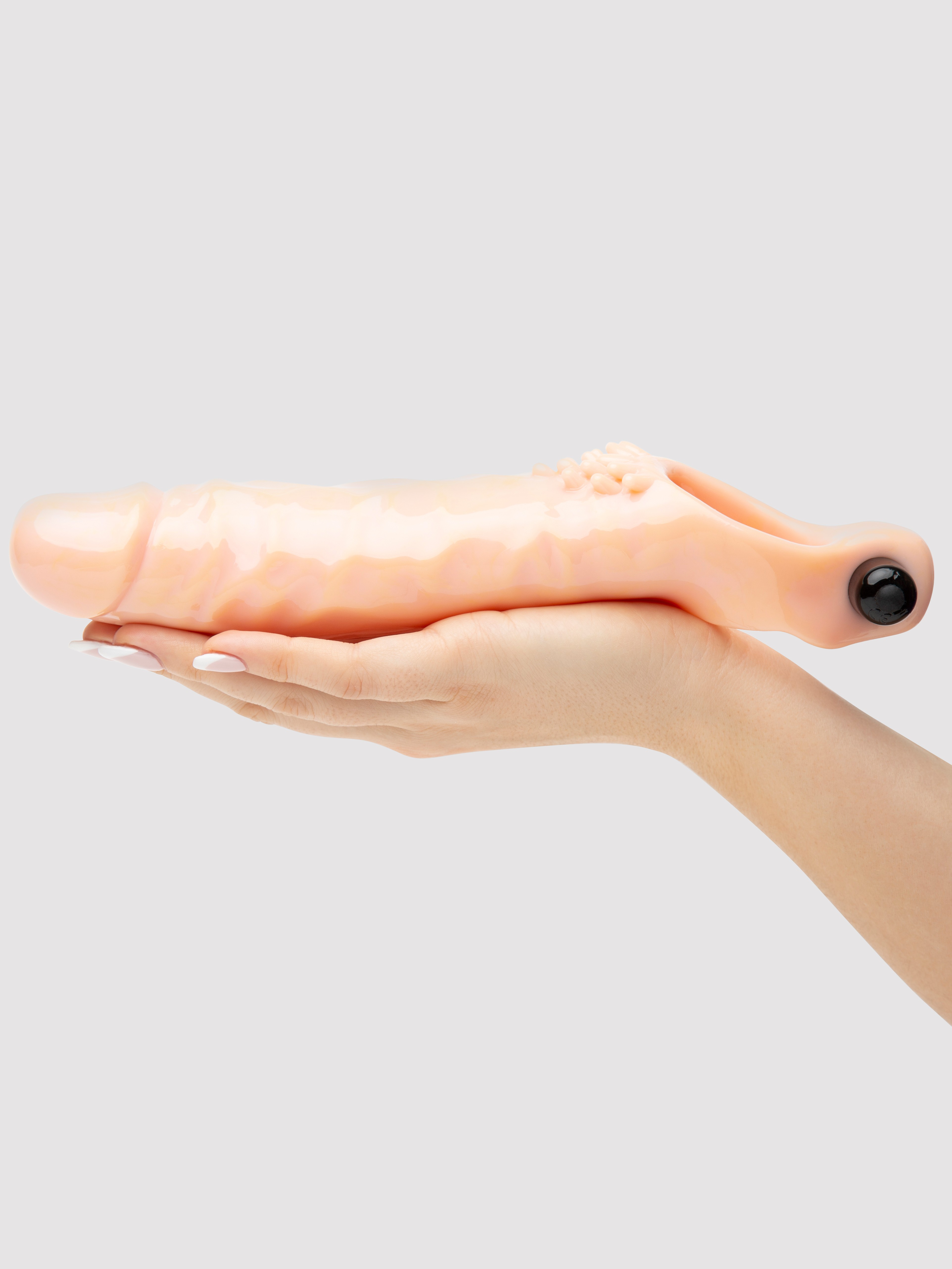 Lovehoney Vibro Mega Mighty 3 Extra Inches Vibrating Penis Extender, Flesh Pink, hi-res