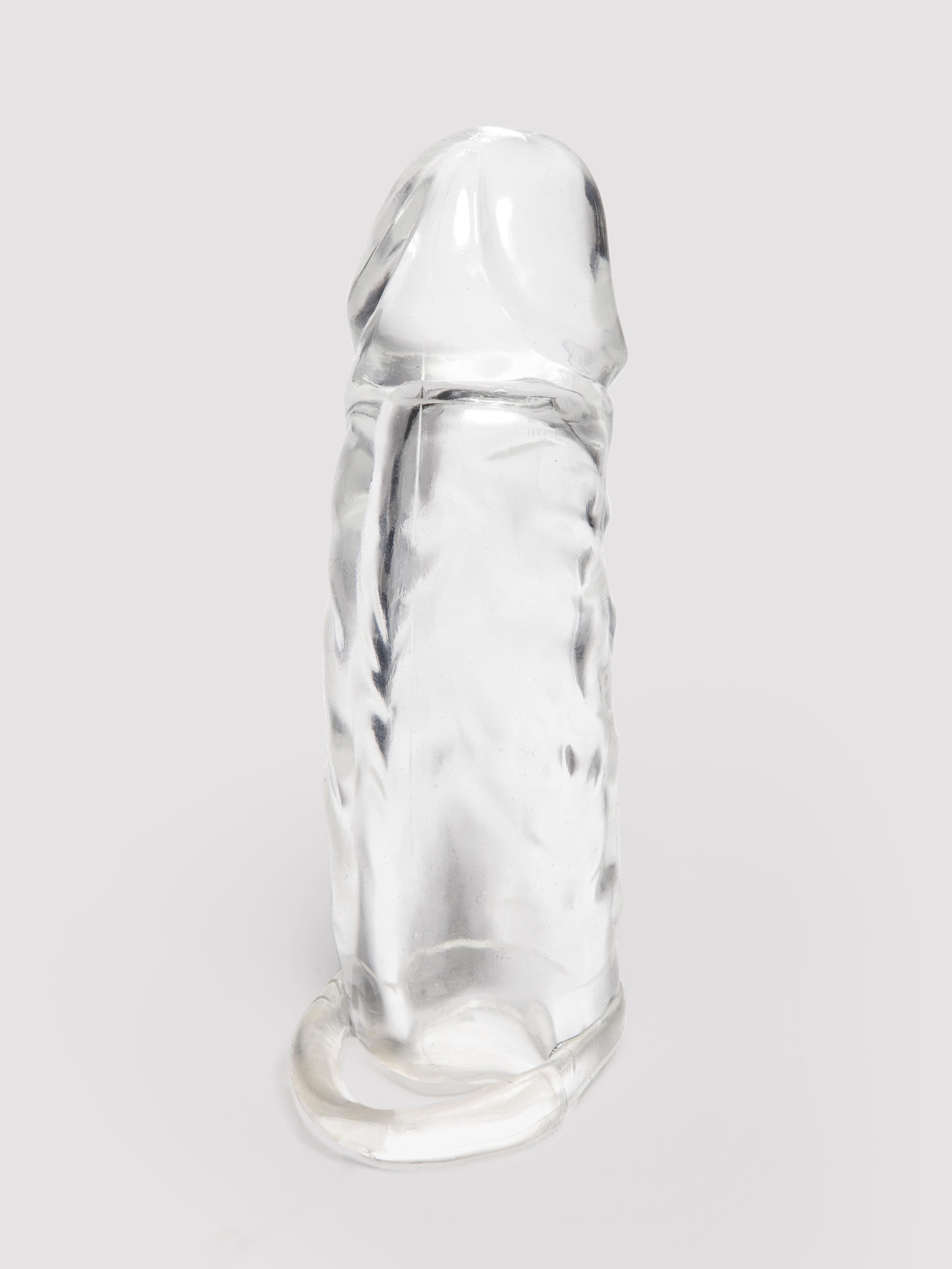 Lovehoney Mega Mighty 2 Extra Inches Girthy Penis Extender with Ball Loop, Clear, hi-res