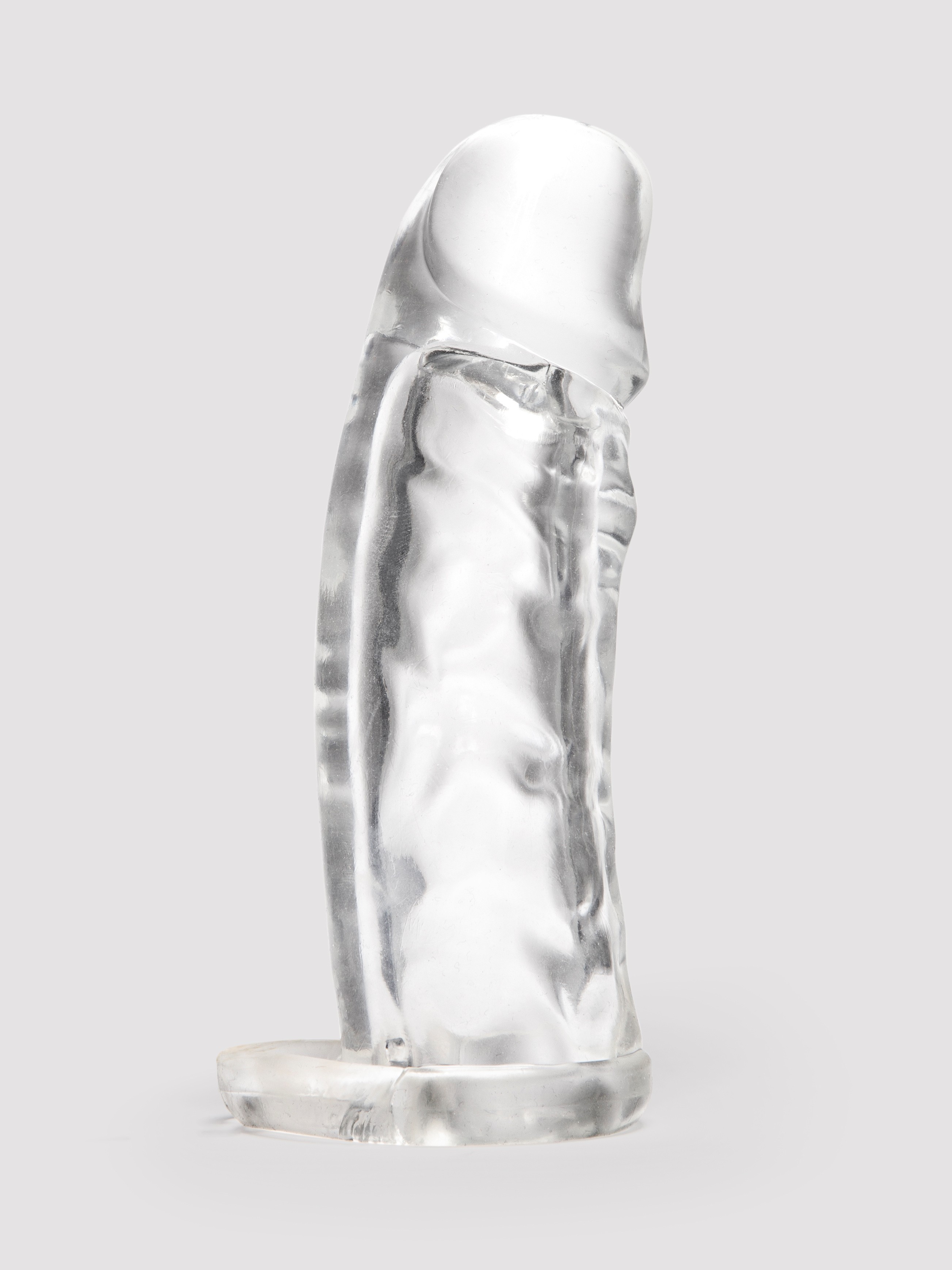 Lovehoney Mega Mighty 2 Extra Inches Girthy Penis Extender with Ball Loop, Clear, hi-res