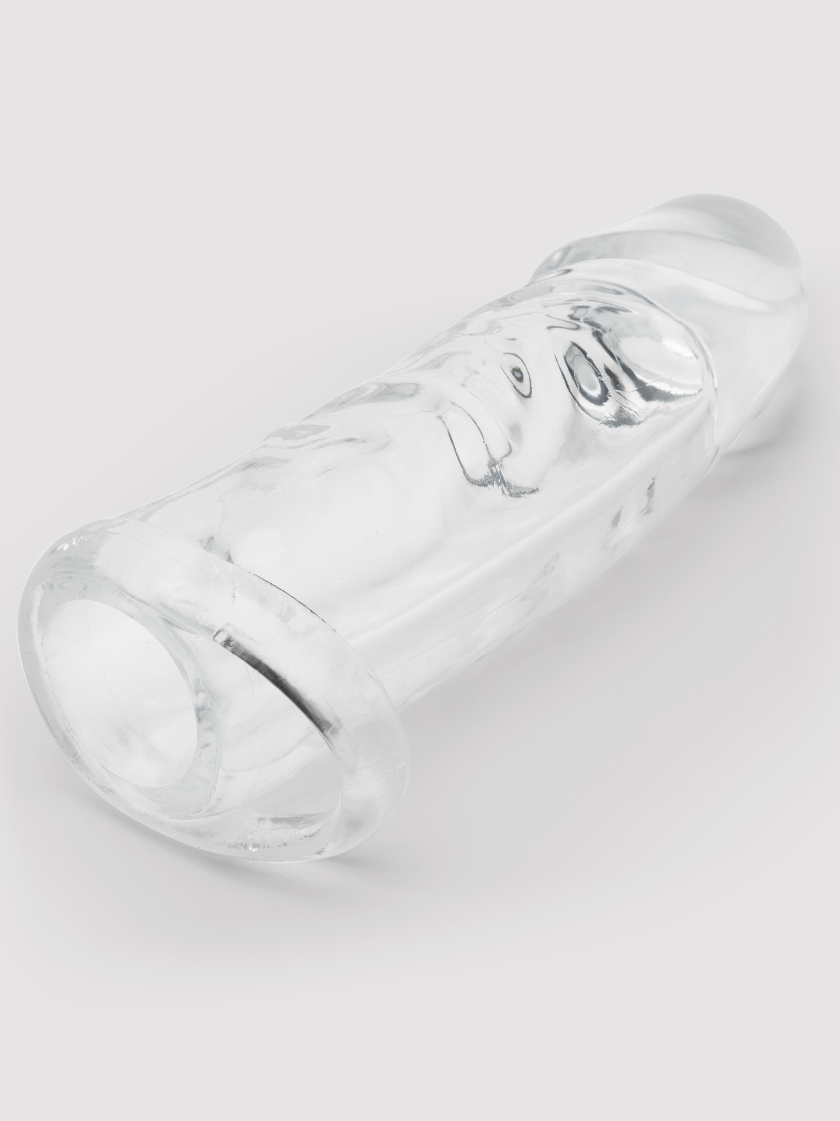 Lovehoney Mega Mighty 2 Extra Inches Girthy Penis Extender with Ball Loop, Clear, hi-res