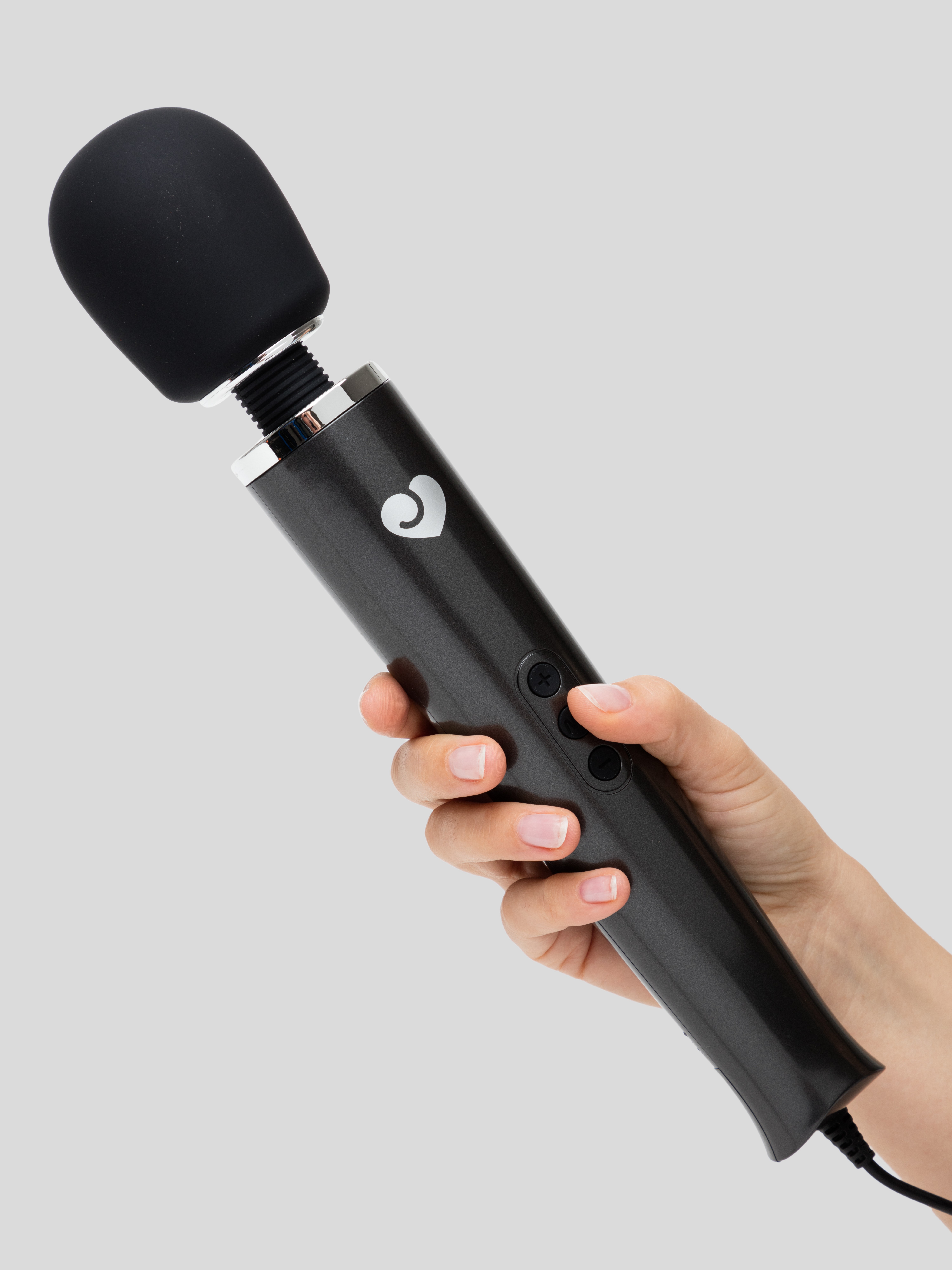 Lovehoney Deluxe Mains Powered Extra Powerful Magic Wand Vibrator, Black, hi-res