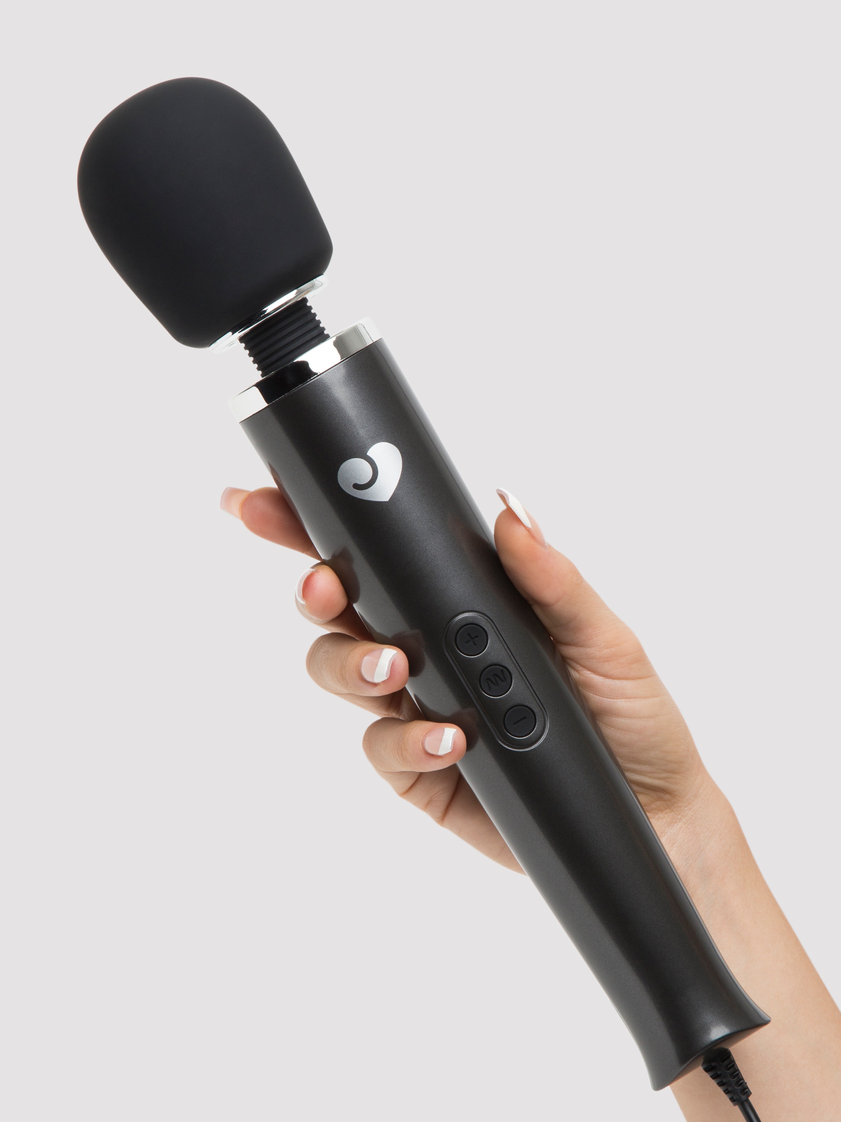 Lovehoney Deluxe Extra Powerful Massage Wand Vibrator, Black, hi-res