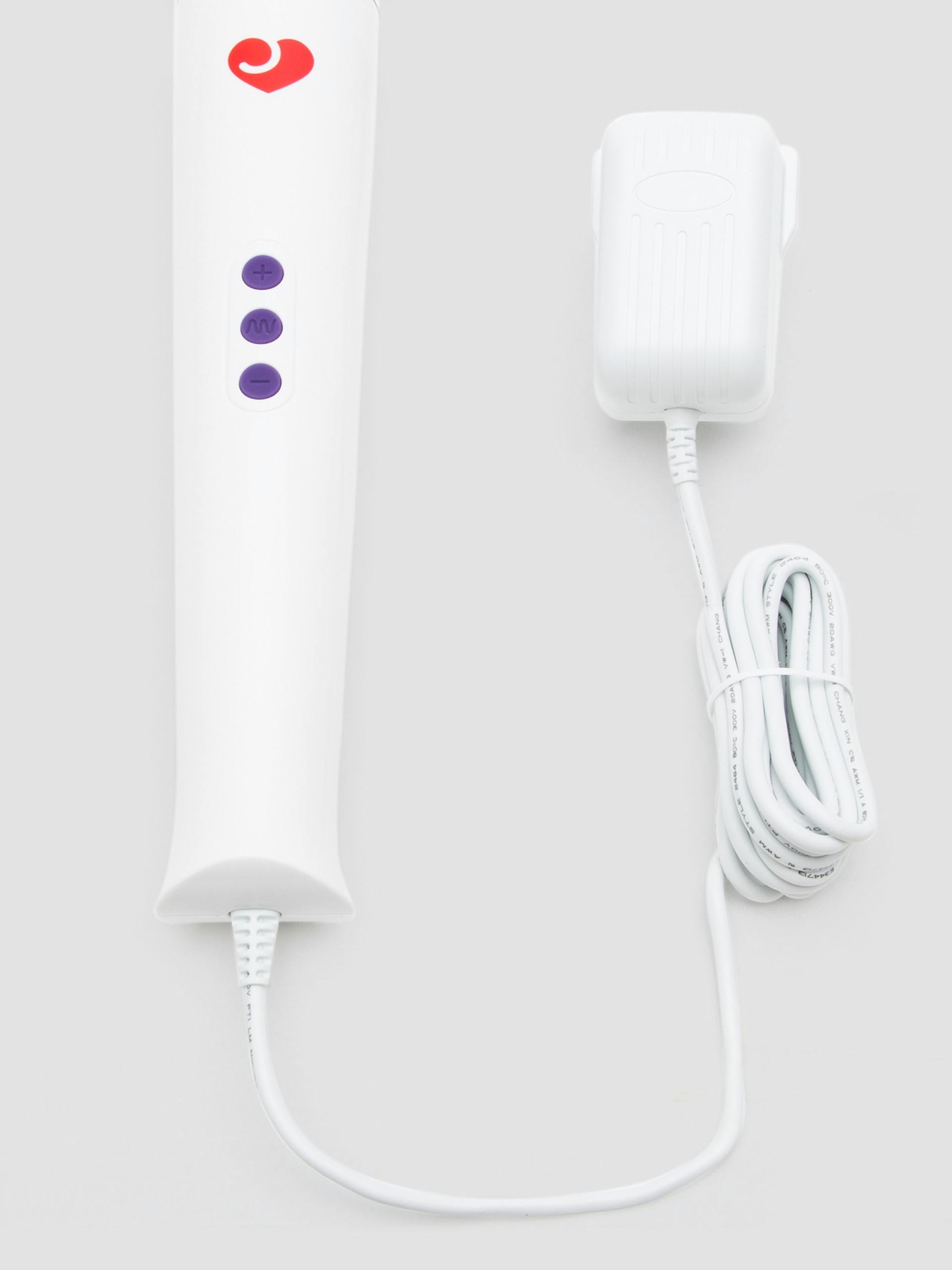 Lovehoney Deluxe Extra Powerful Plug In Massage Wand Vibrator, White, hi-res